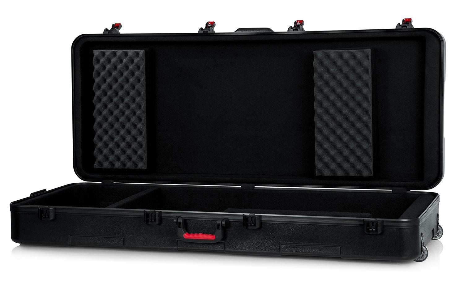 Gator Cases Molded Flight Case For Keyboards With Tsa Approved Locking Latches And Recessed Wheels; Fits Larger 76 Note Keyboard