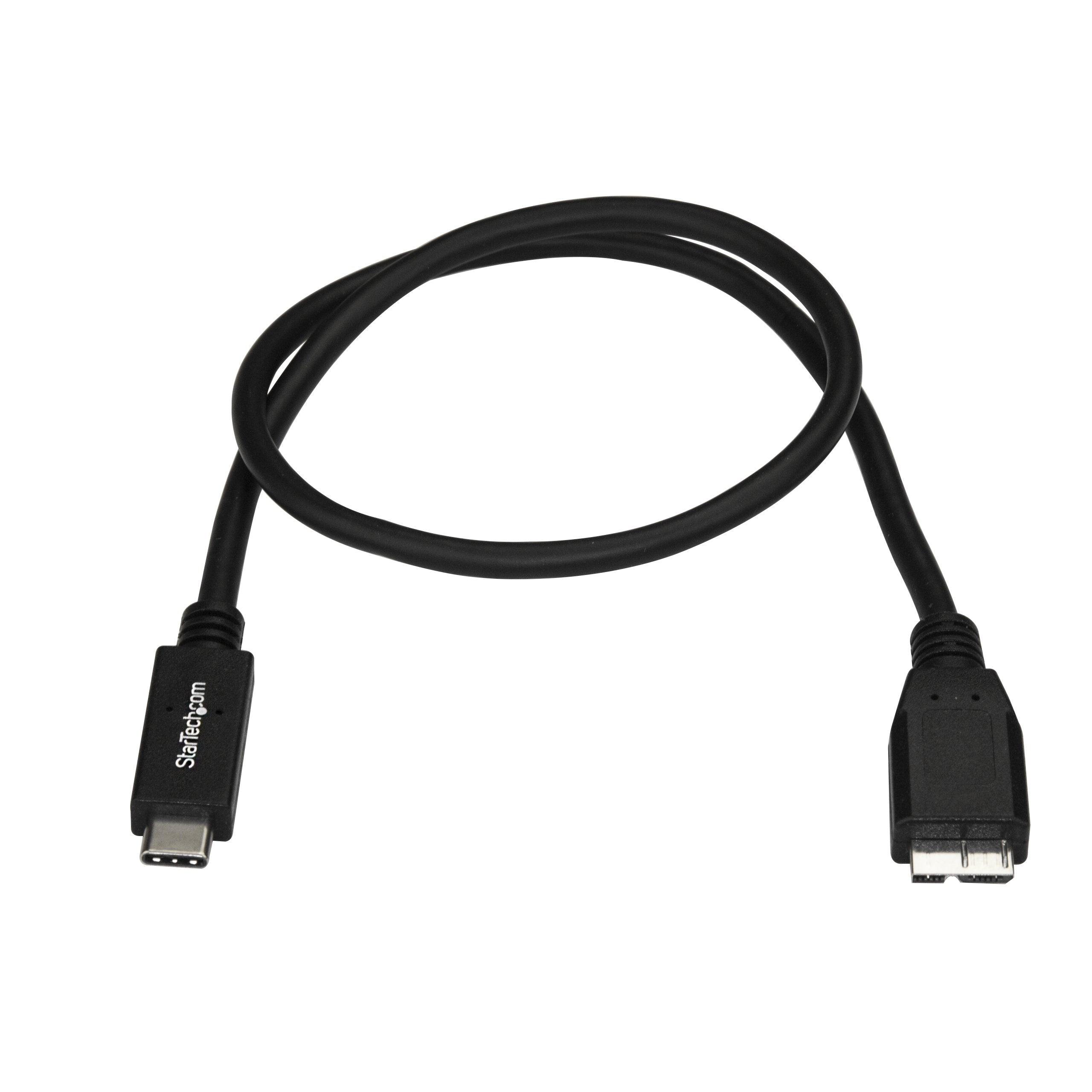 Startech.Com Usb C To Micro Usb Cable 0.5M   Usb 3.1 Type C To Micro Usb Type B Cable   Micro Usb 3.1 To Usb C   Thunderbolt 3 C
