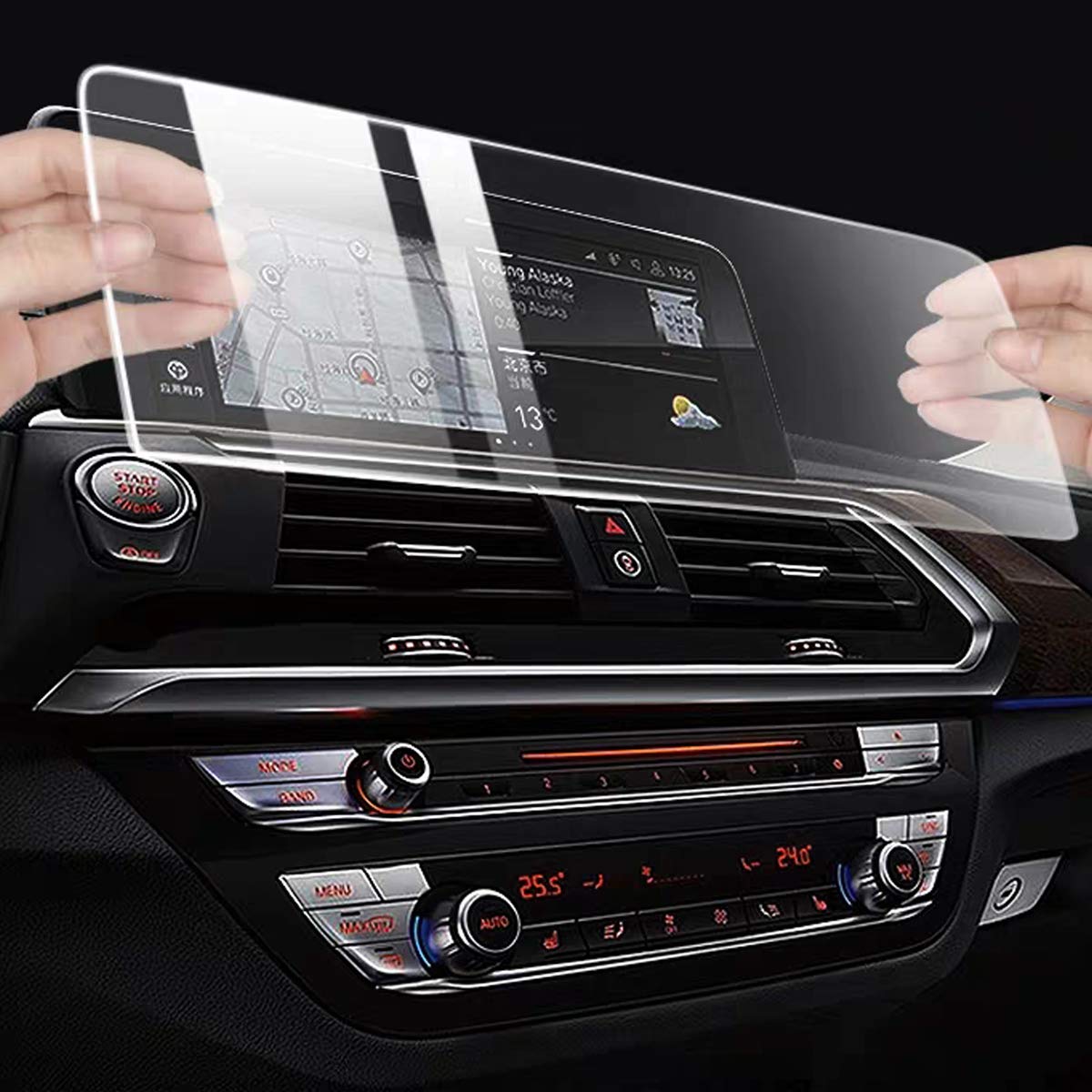 Ttcr-Ii Navigation Display Screen Protector For Bmw X3 G01 2018-2021 And X4 G02 2019-2021, Console Touchscreen Protector With 10.25-Inch, Tempered Glass Console Gps Protective Film