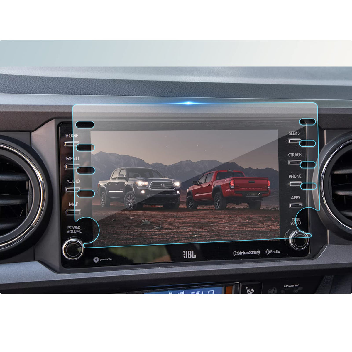 Bibibo For 2023 Toyota Tacoma Screen Protector For 2020 2021 2022 2023 Toyota Tacoma (Sr5 /Trail Special Edition/ Trd Sport /Trd Off-Road/ Limited/ Trd Pro) 8 Inch Navigation Display, Tacoma 2023