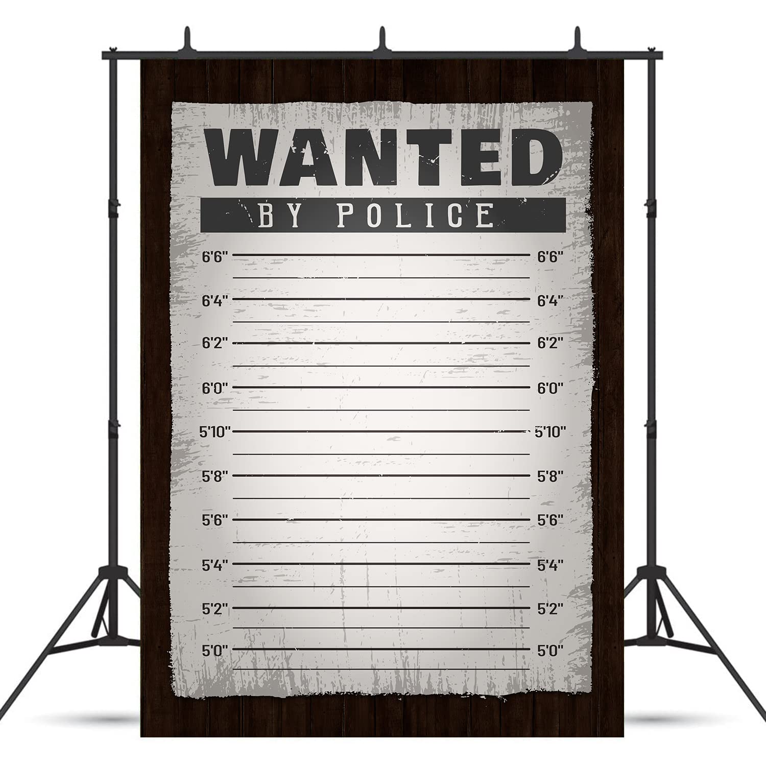 Phmojen Police Lineup Backdrop Height Chart Mugshot Suspect Wall Photography Background Vinyl 5X7Ft Wanted By Police Murder Myst