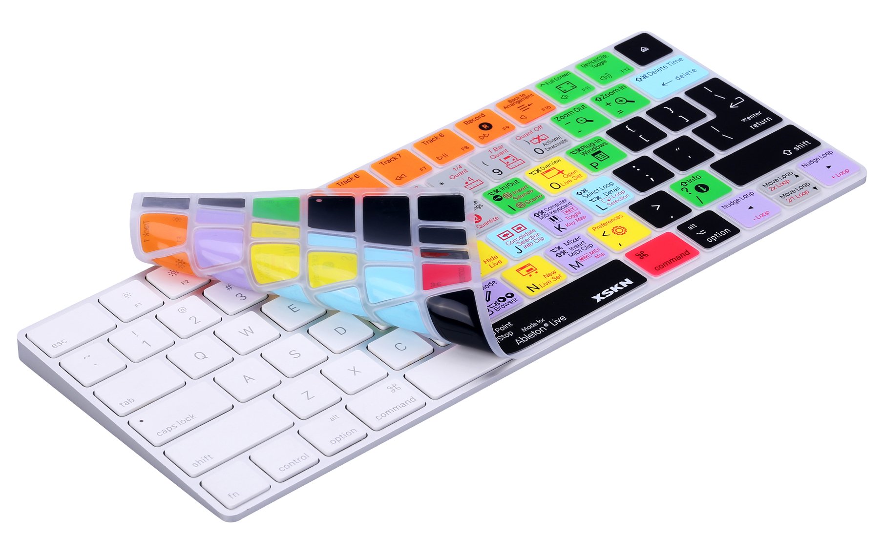 Xskn For Magic Keyboard Shortcut Ableton Live Keyboard Cover, Durable Ableton Hotkeys Silicone Keyboard Skin For Apple Magic Key