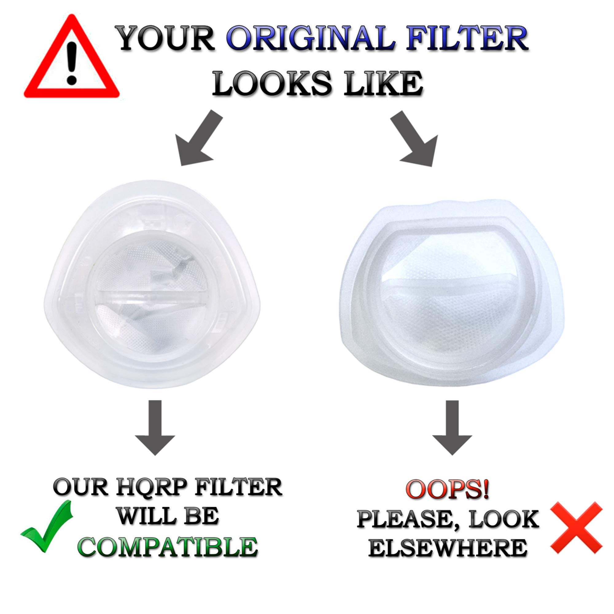 Hqrp 4 Pack Filter Compatible With Black+Decker Hnv115B, Hnv115J, Hnv215B, Hnv220B Series Hand Vac Vacuum Cleaners, Evf100 Repla