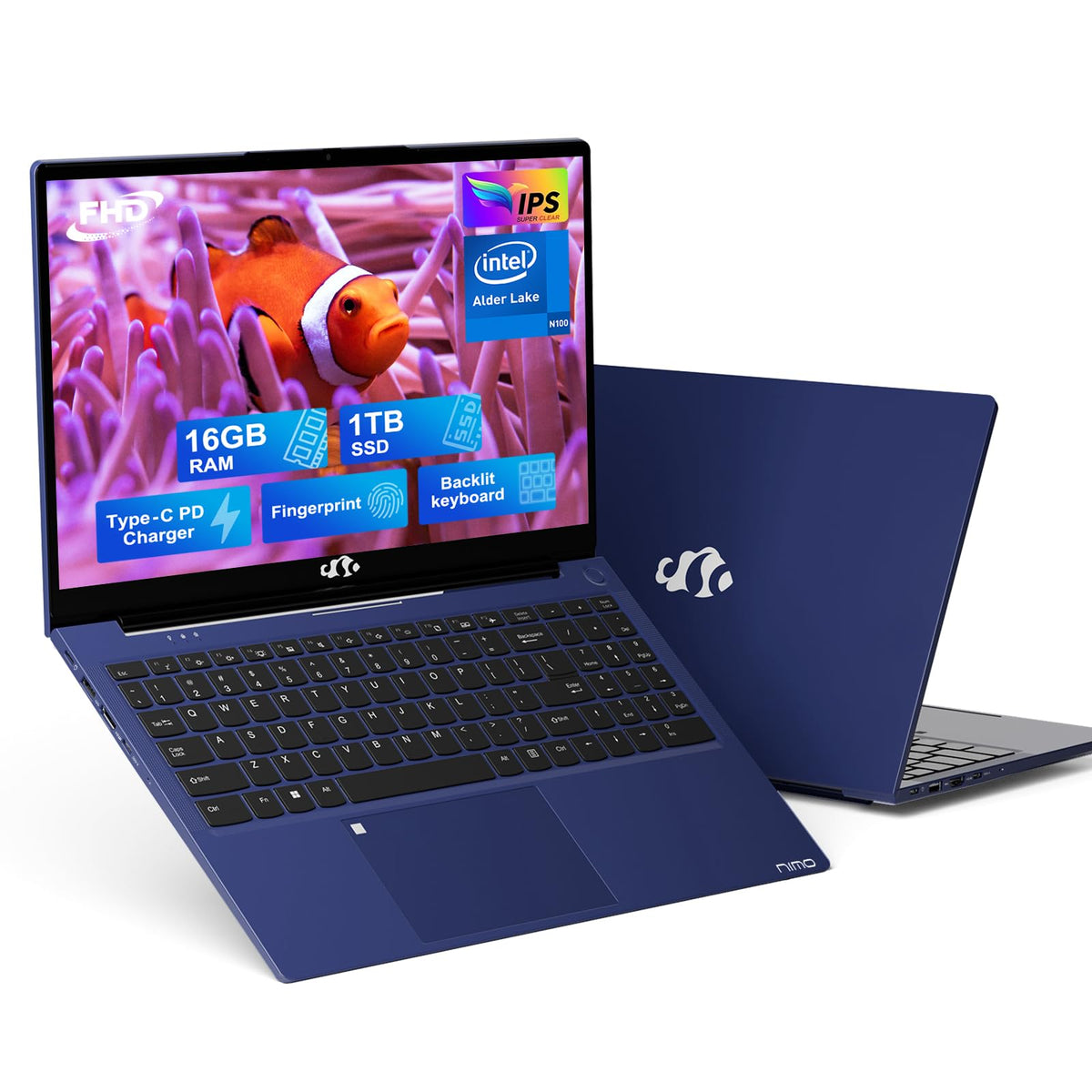 15.6'' Fhd Student Laptop, 16Gb Ram 1Tb Ssd, Intel 12Th Gen N100 Cpu(Beat To I3 1115G4, Up To 3.4Ghz) Win 11, Backlit Keyboard,