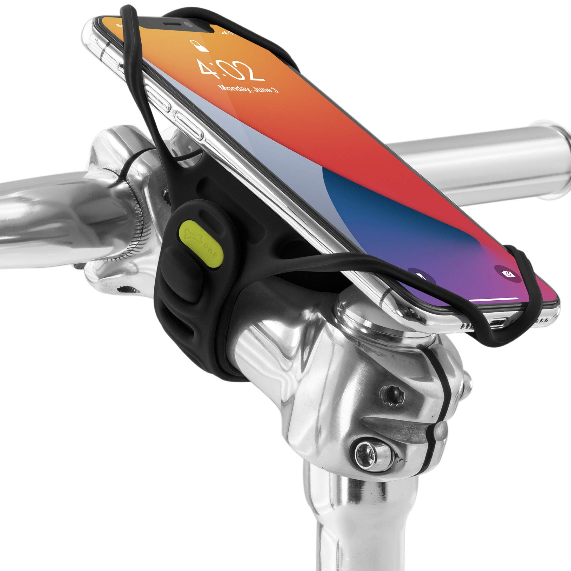 Bone Bike Tie Pro 4 Bike Phone Mount Bicycle Phone Holder For Stem Mounting 4.7'' 7.2'' Iphone 15/Pro/Pro Max, Ultra Light Phone