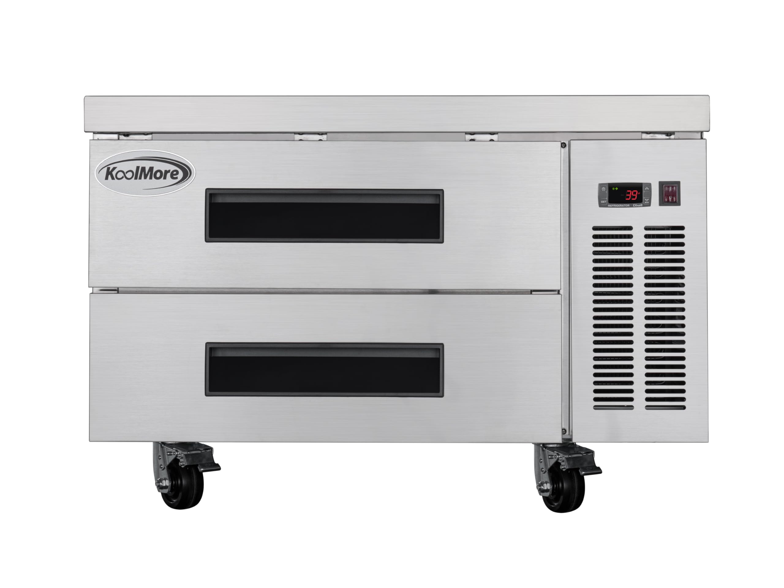 KoolMore 36 in. Commercial Chef Base Refrigerator Storage Cabinet for Cold Foods, Fresh Ingredients, and Condiments, Refrigerate