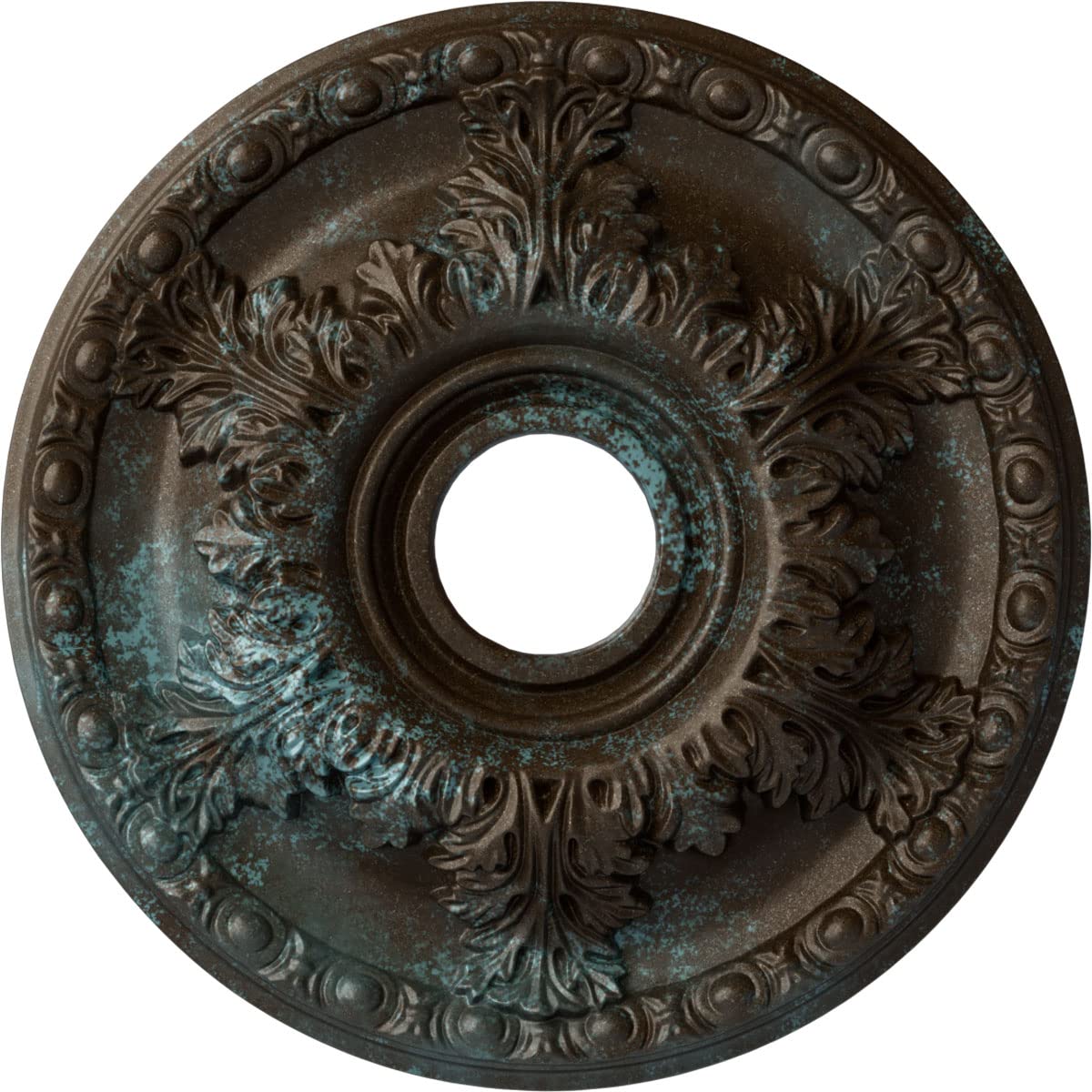 Ekena Millwork CM18GABBS Granada Ceiling Medallion, Bronze Blue Patina