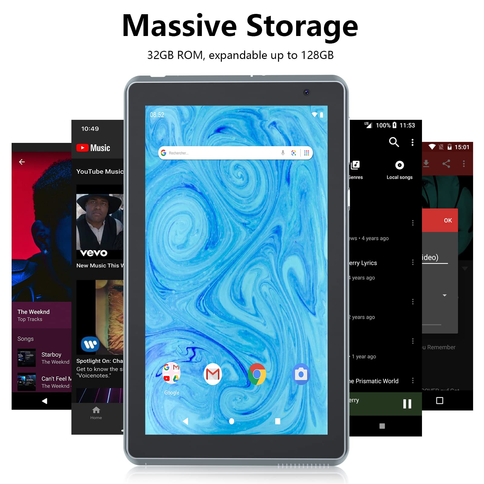 Byandby Tablet 7 Inch Android 12.0 Tablet, 4Gb+32Gb Rom (1Tb Expand), Quad Core, Wifi, Gms, Dual Camera, Educational, Games (Sil