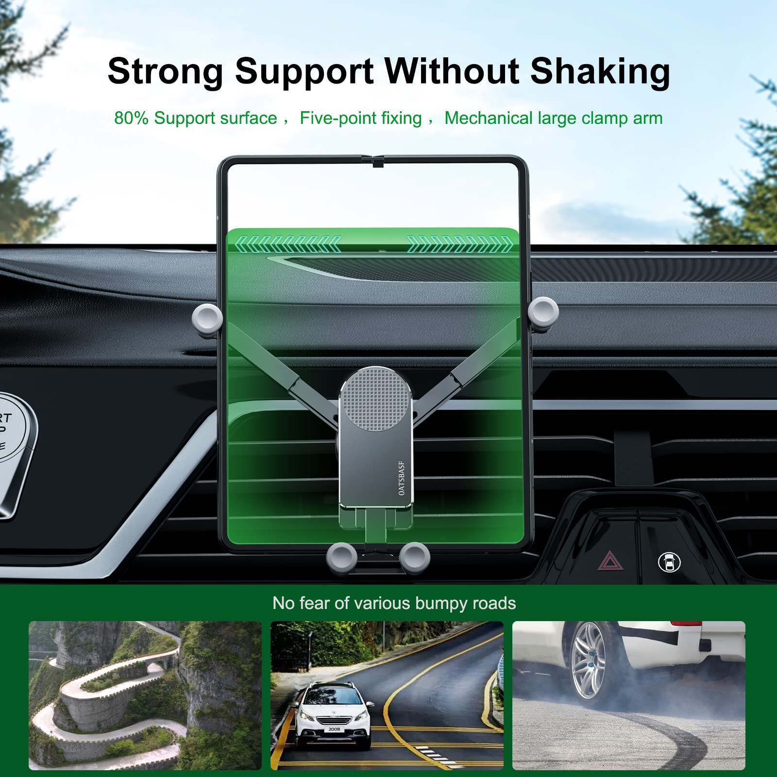 Xuenair Z Fold 5 Car Mount,Universal Z Fold Car Mount [Without Case], Aluminum Fold 5 Car Vent Mount,Samsung Z Fold 3 Car Mount For Galaxy Z Fold 5 4 3 2 S23 22 Pixel Fold Iphone