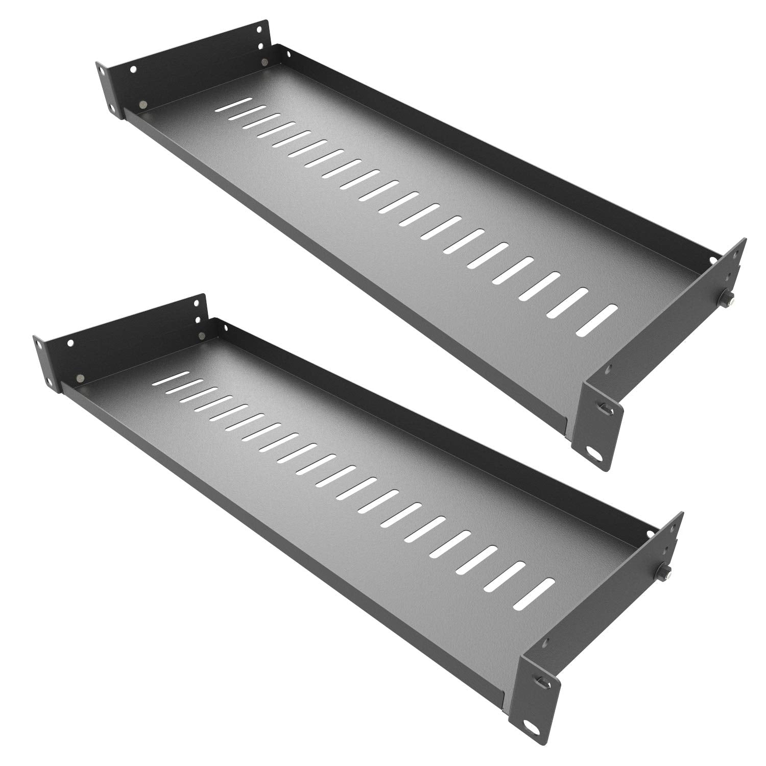 Jingchengmei 2 Pack Of 1U Vented Cantilever Server Rack Mount Shelf 6'' (154Mm) Deep For 19'' Network Cabinet Or Equipment Rack,
