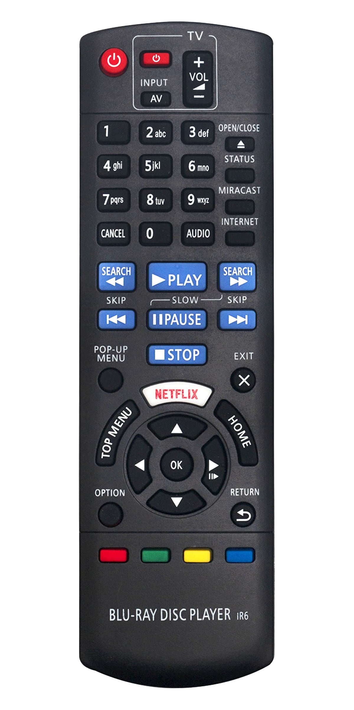N2QAYB001031 Replaced Remote fit for Panasonic Blu-Ray Disc Player DP-UB420 UB820 BDT270 DMP-BDT271 DMP-BDT175 DMP-BDT271 DMP-BDT174 DMP-BDT171 DMP-BDT170 DMP-BDT166 DMP-BDT165 DMP-BD833 DMP-BD83