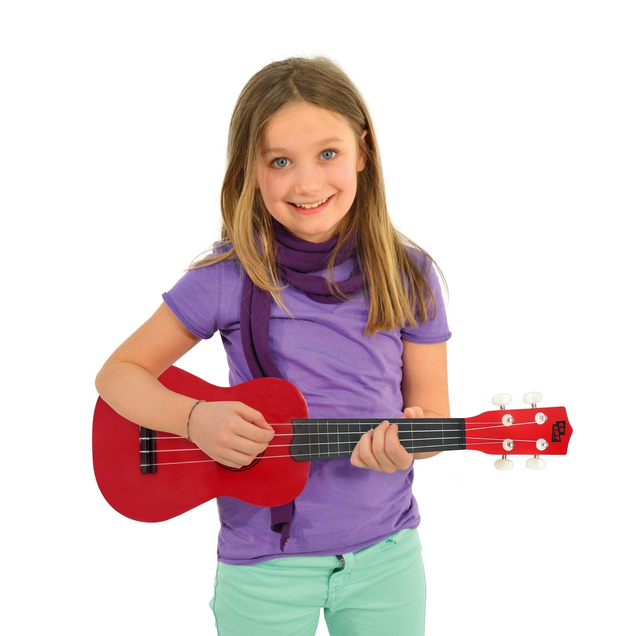 Cb Sky Soprano Ukulele 21''/53Cm Beginners, Students Kids Guitar (Red)