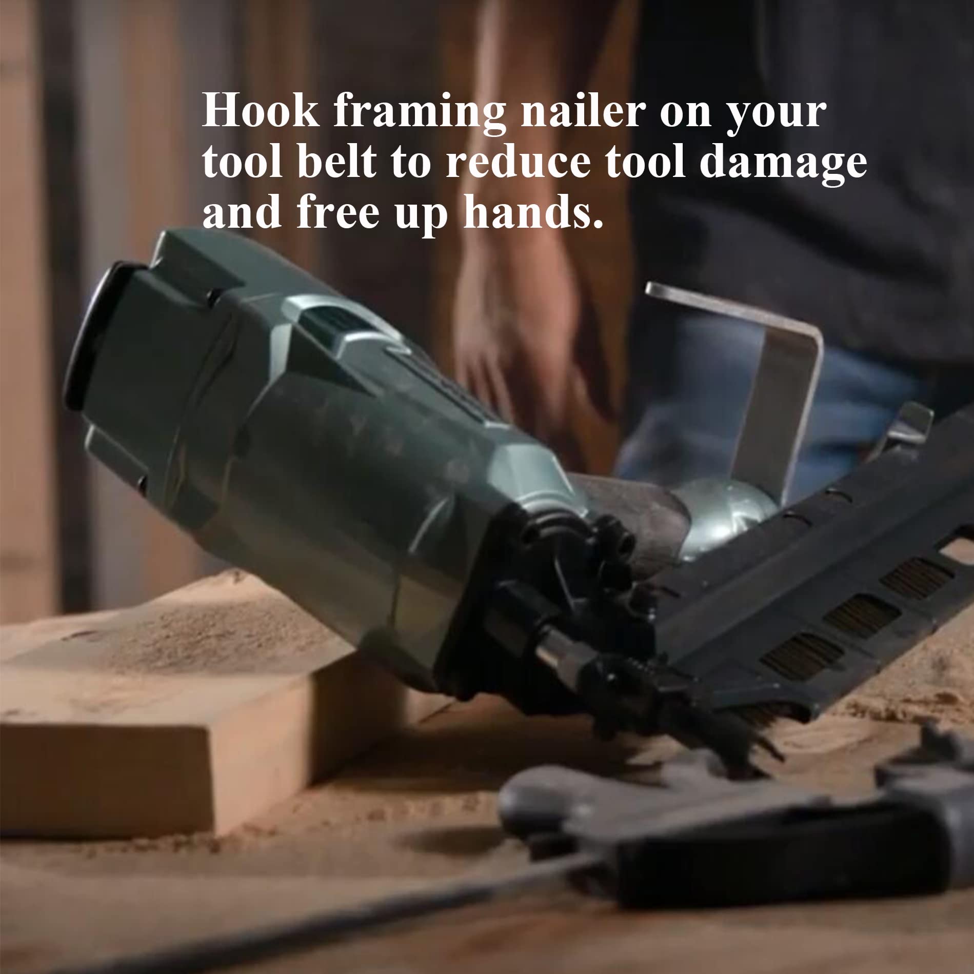 Rafter Hook 889661M For Metabo Hpt Tool Hanger Compatible With Hitachi, Lightweight Aluminum, Widely Fit With Adjustable Distanc