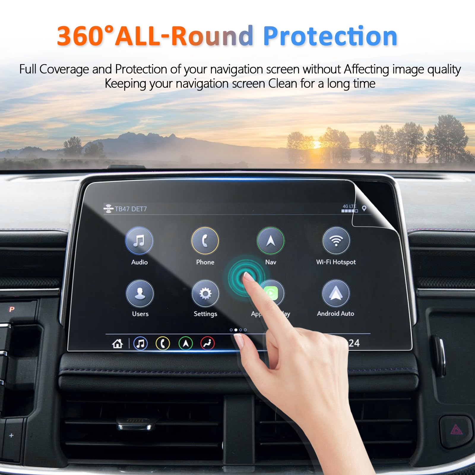 2 Pack Screen Protector For Chevy Tahoe & Suburban & Gmc Yukon 2021 2024 Touchscreen Cover For Tahoe Suburban Yukon 2023 2024 Accessories  Lt/Rst/ Z71/ Premier/High Country 10.2' Nano Foils (2Pcs)