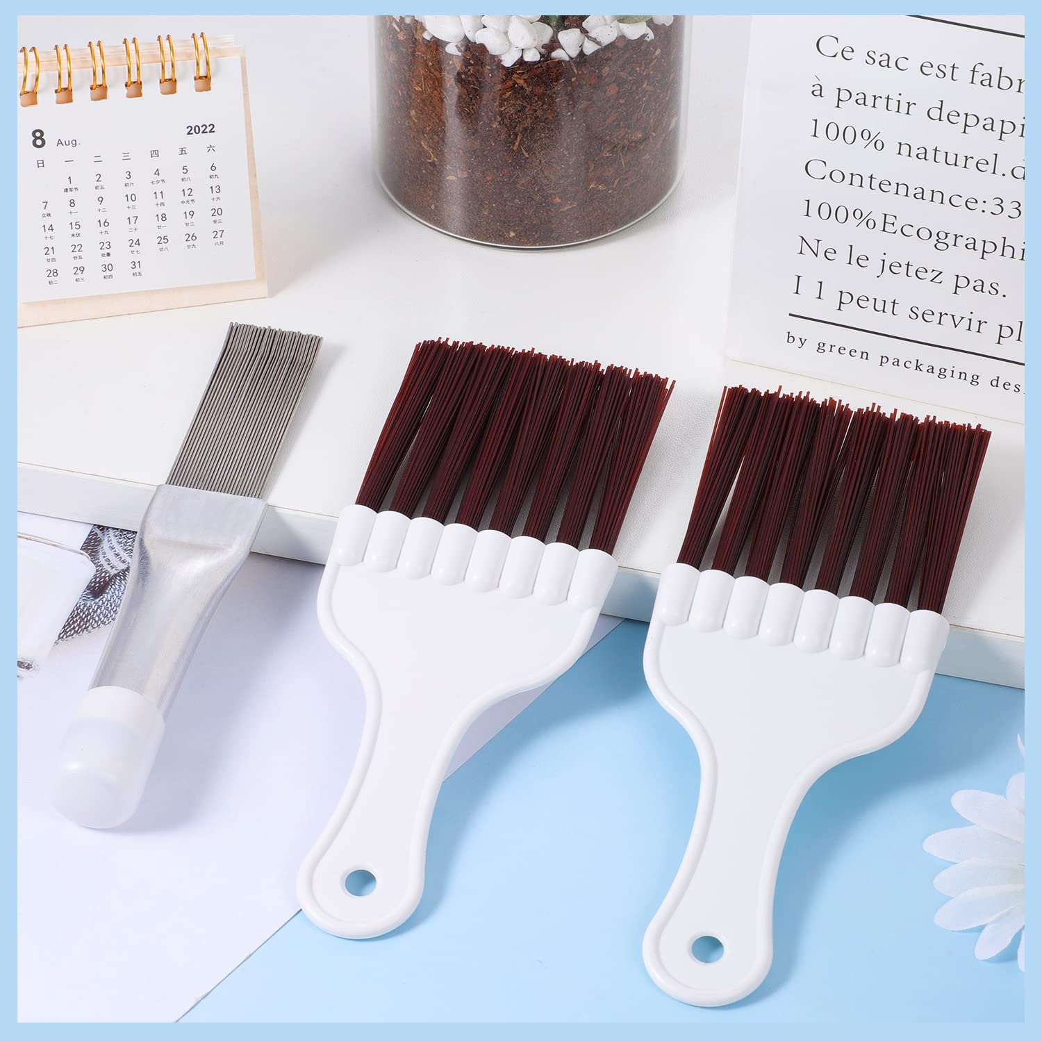 Pimoys 3 In 1 Set Air Conditioner Condenser Fin Comb, 1 Ac Coil Cleaner Stainless Steel Fin Comb With 2 Evaporator Radiator Clea