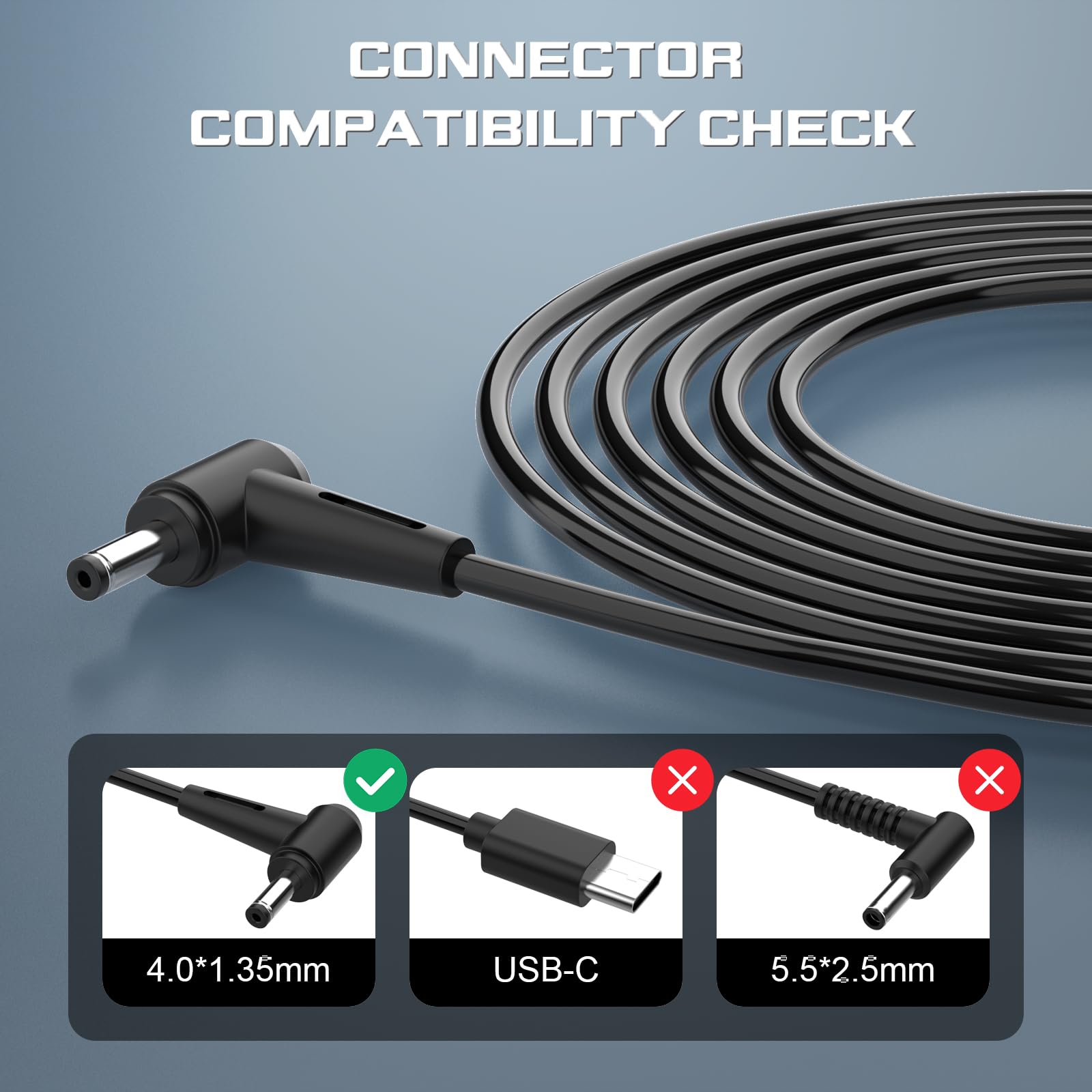 I Ibacase 45W Adapter Compatible With Asus Vivobook F512Ja Zenbook Ux330 And More Power Cord Supply(4.0Mm*1.35Mm)