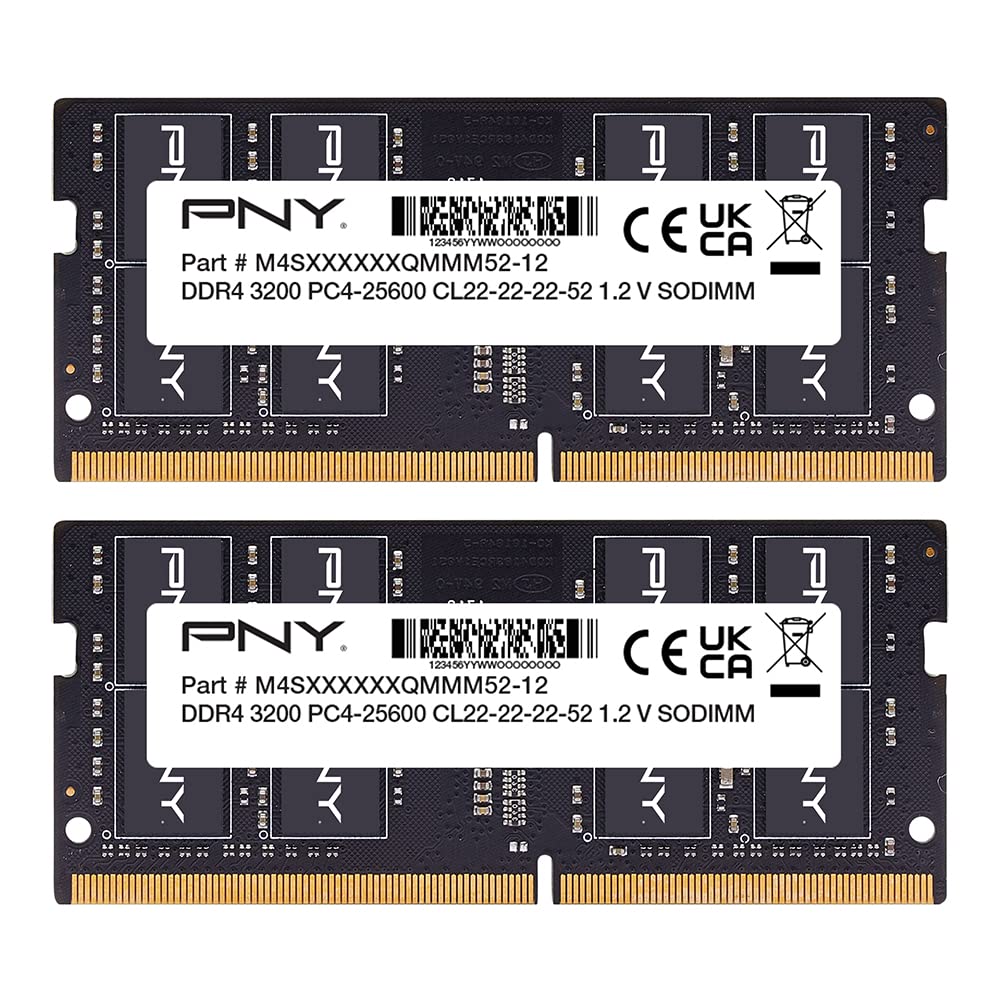 Pny Performance 32Gb (2X16Gb) Ddr4 Dram 3200Mhz (Pc4 25600) Cl22 (Compatible With 2933Mhz, 2666Mhz, 2400Mhz Or 2133Mhz) 1.2V Not