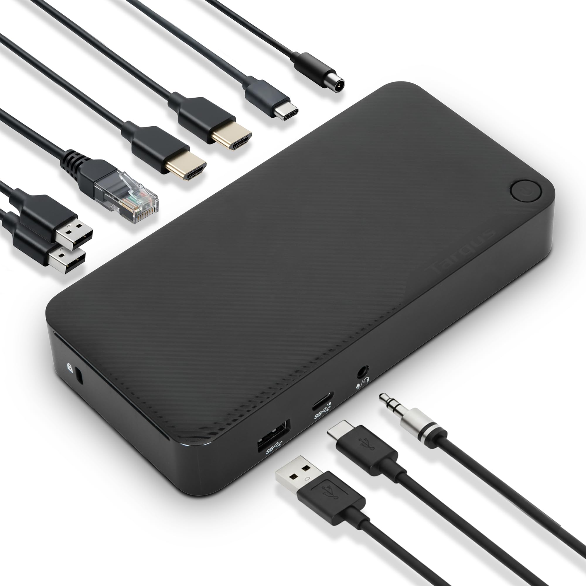 Universal Usb-C Dv4K Dp Docking Station W/ 100W Power Delivery Black