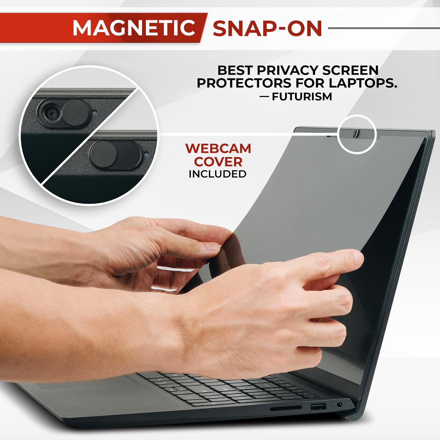 Sightpro Magnetic Laptop Privacy Screen 13.3 Inch 16:10   Removable Computer Privacy Filter Shield And Anti Glare Protector