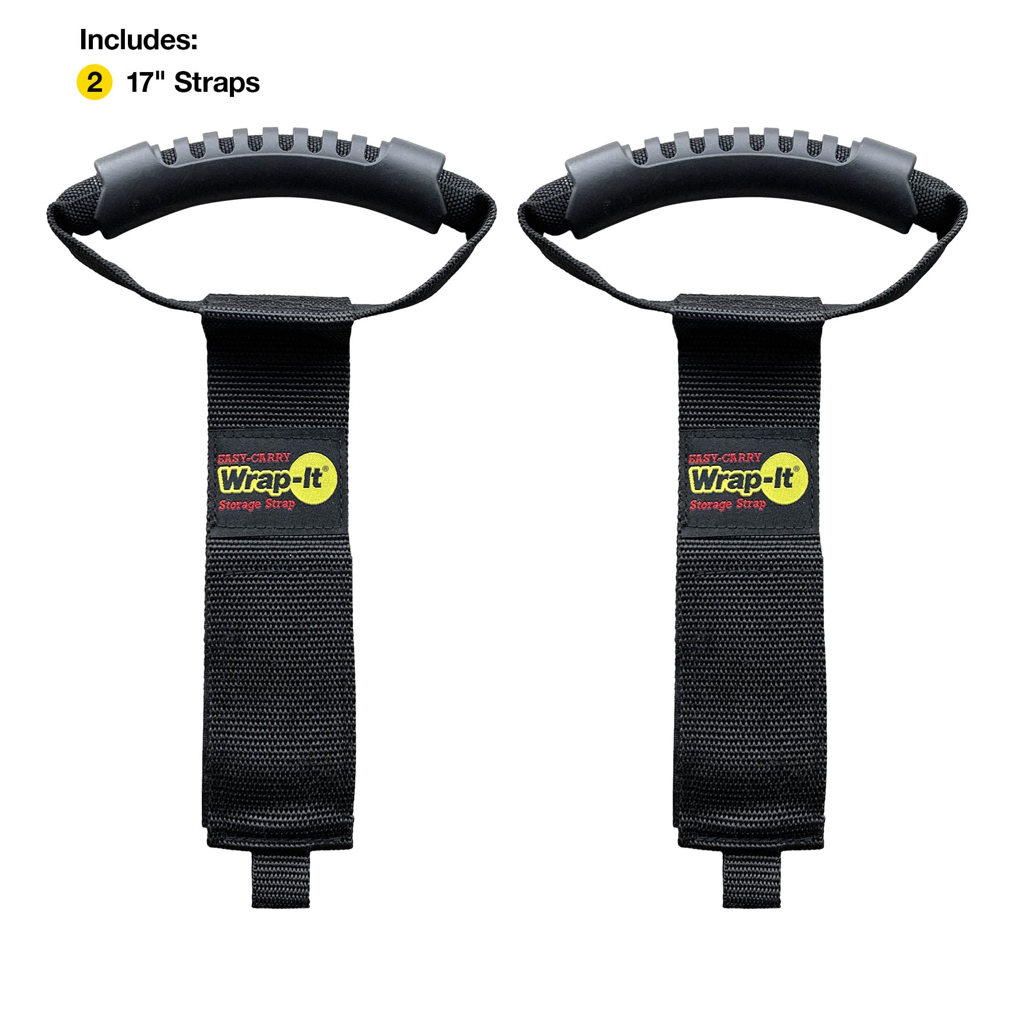 Easy Carry Wrap It Storage Straps   17'' (2 Pack)   Heavy Duty Hook And Loop Cord Carrying Strap, Hanger, And Organizer With Han