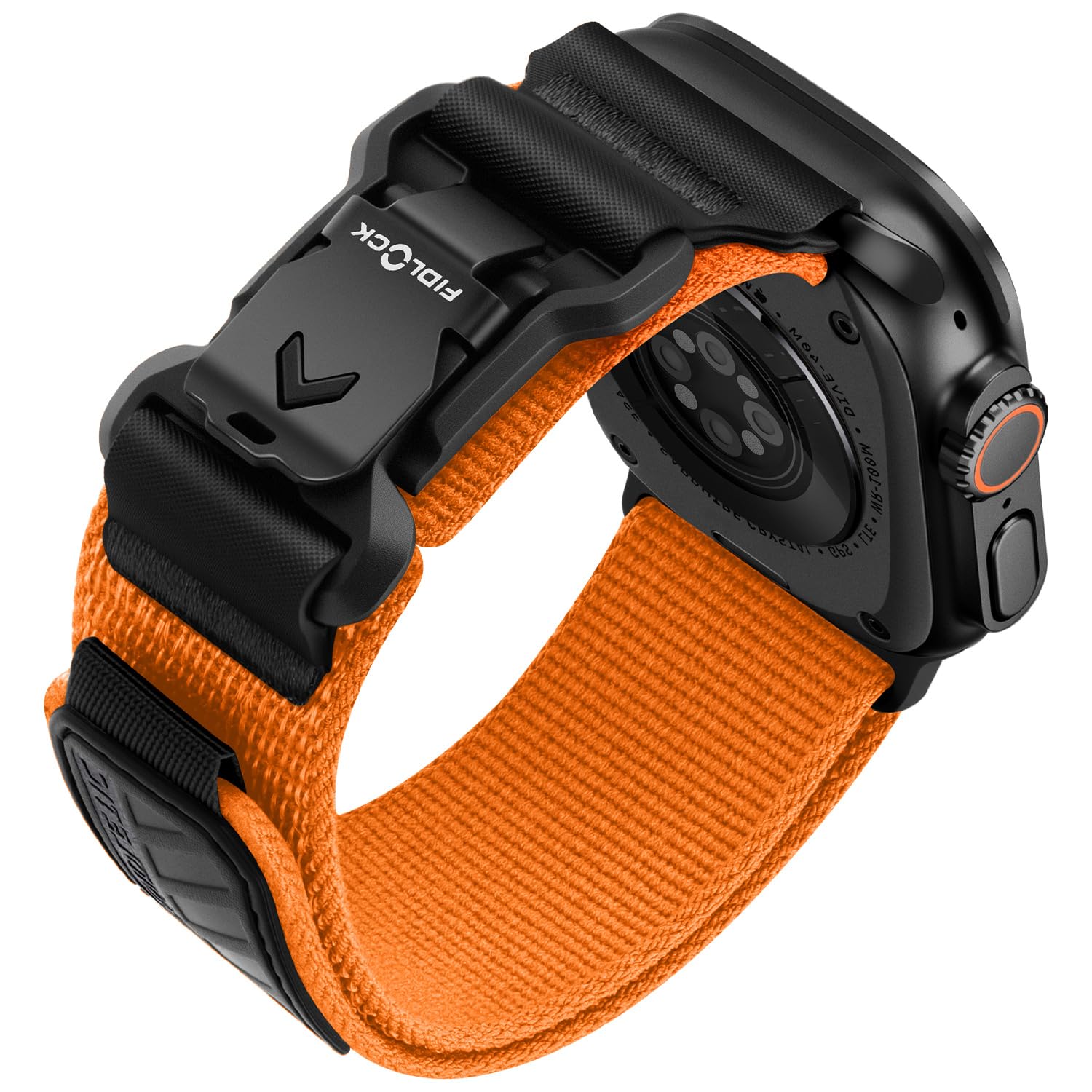 Bandletic Compatible with Apple Watch Ultra 2 Band Men, Wide Stretchy Nylon Strap with Magnetic Fidlock V-Buckle for iWatch 49mm