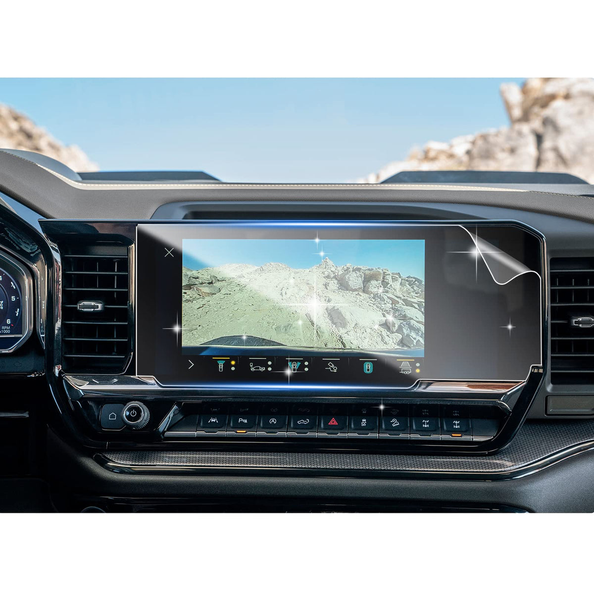 Shaohao 2023 2024 2025 Chevy Silverado 1500 Screen Protector 13.4 Inch For 2022-2025 Chevy Sliverado 1500 Sierra 1500 2500Hd 350