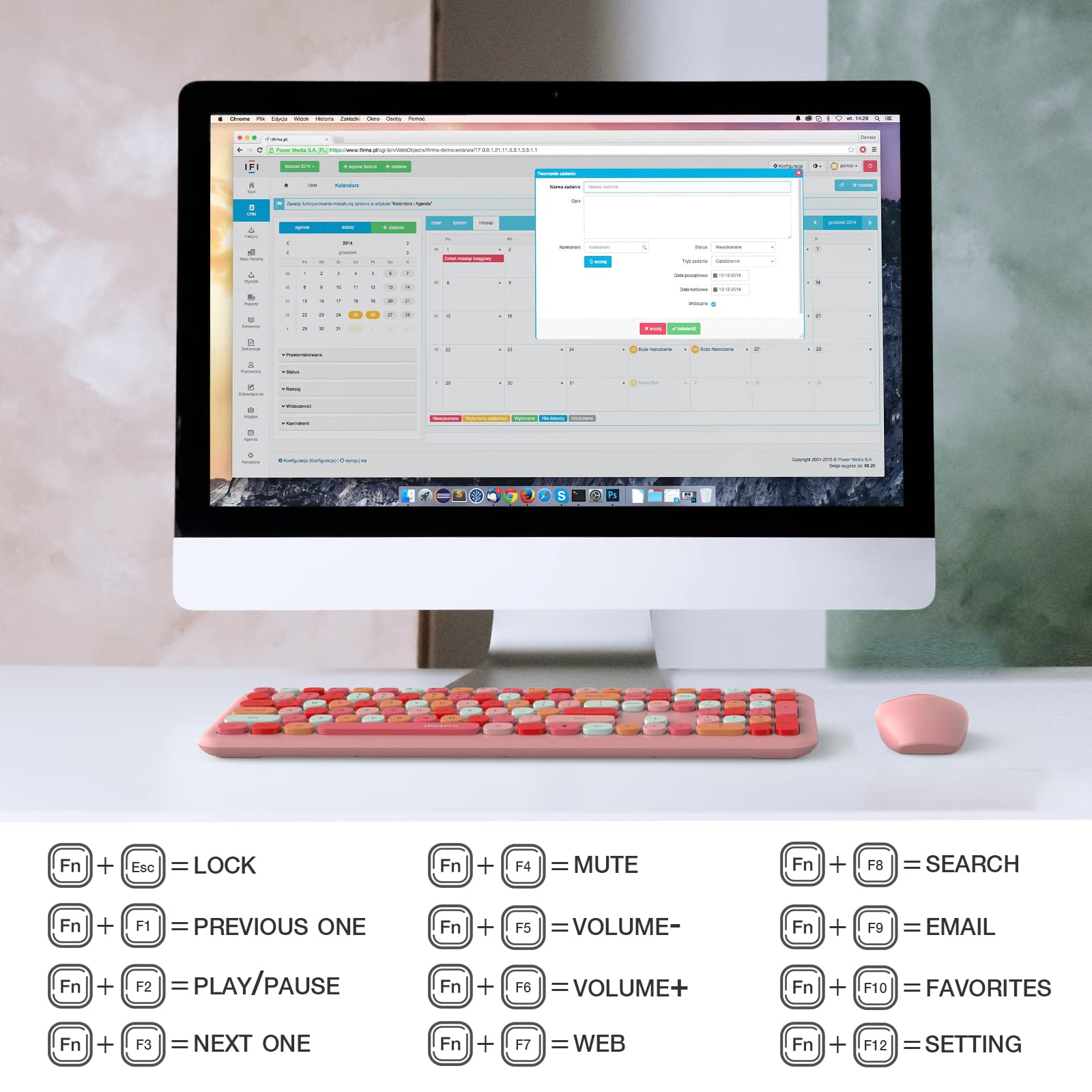 Mofii Wireless Keyboard And Mouse Combo Silent, Slim Compact 2.4G Usb Full Size , Cute 110 Keys Keyboard For Pc, Notebook, Macbo