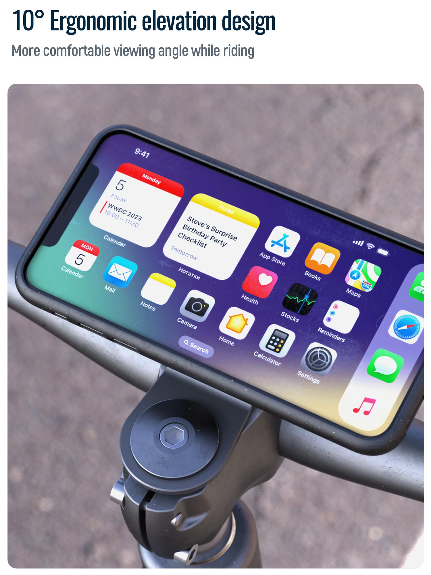Sincetop Bike Phone Mount,Mountain Bicycle Stem Phone Holder,Aluminum Handlebar Cell Phone Clamp,Gravel/Mtb/Road E-Bike Cycling