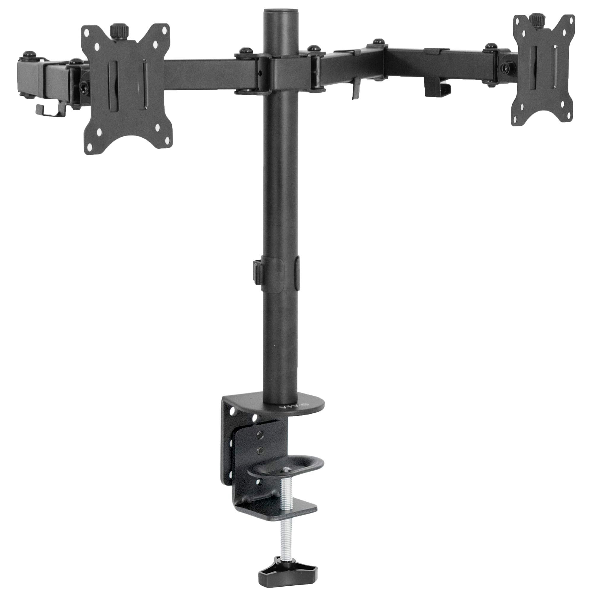 VIVO Dual 13 to 30 inch LCD Monitor Desk Mount, Fully Adjustable Stand with Tilt and Swivel, Holds 2 Screens with Max VESA 100x100, STAND V200B