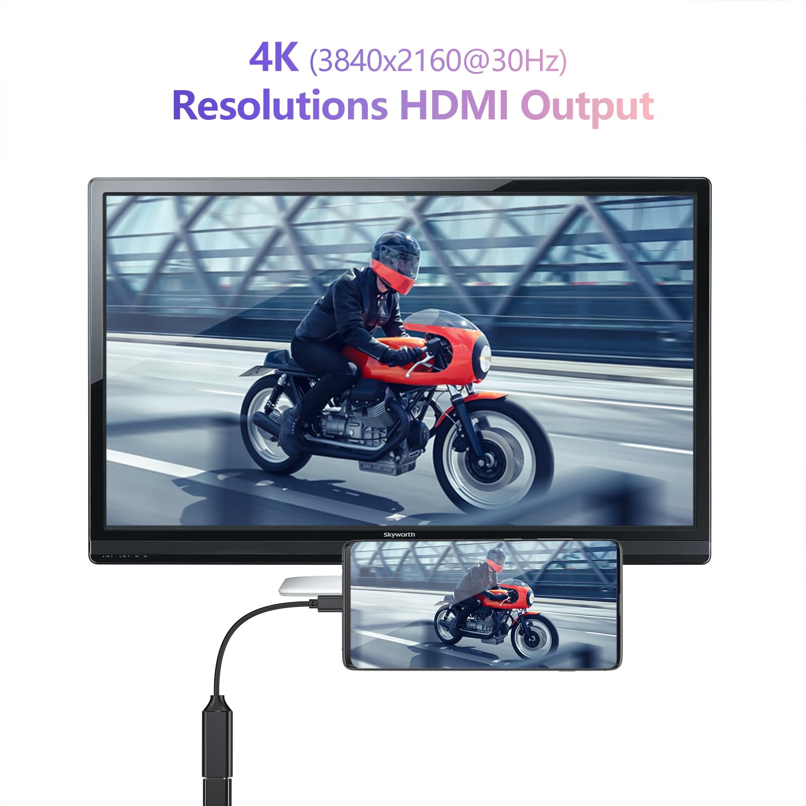 Raycue Usb C To Hdmi Adapter 4K, Usb Type C To Hdmi Adapter [Thunderbolt 3/4 Compatible] With Iphone 15 Pro/Max, Macbook Pro/Air