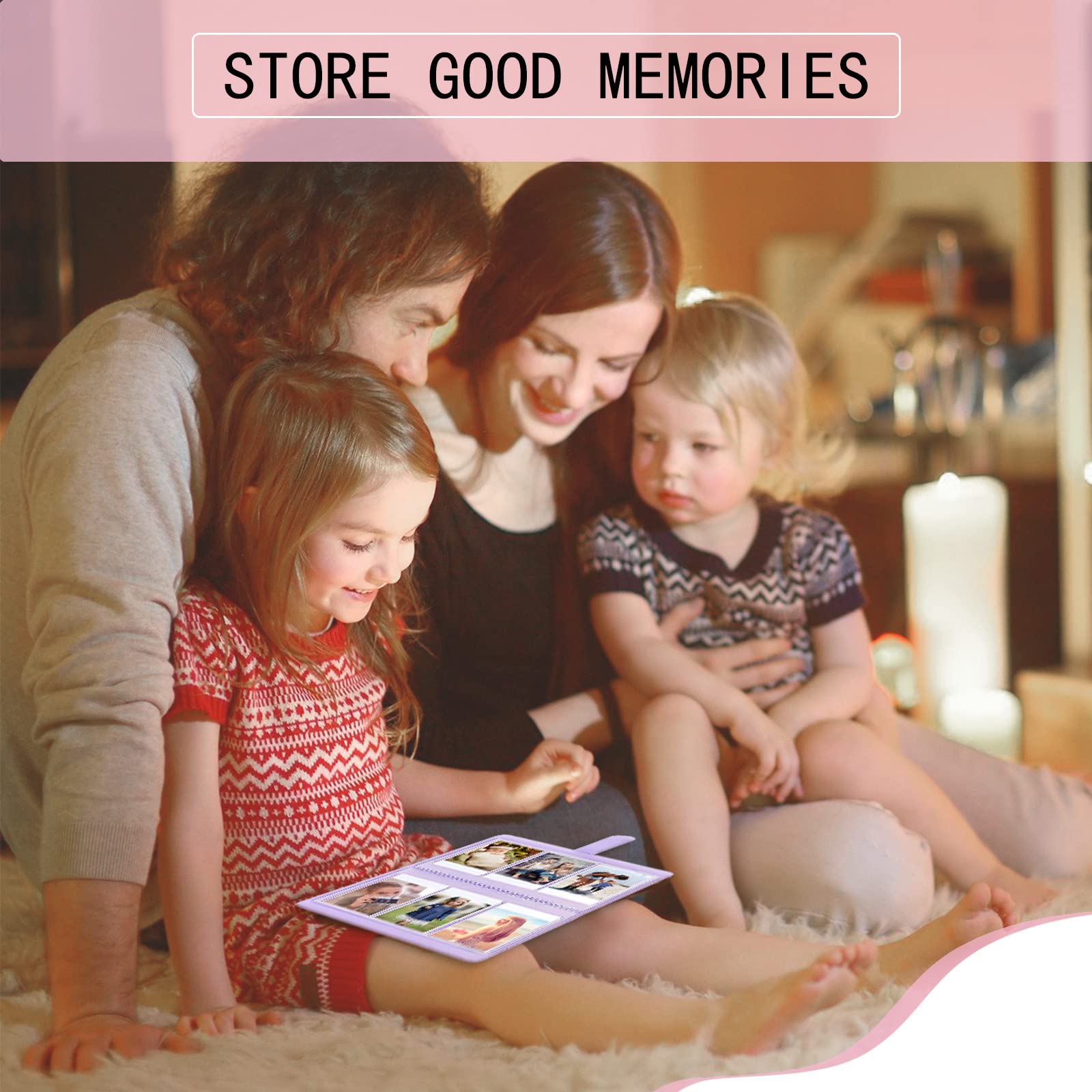 Easy Hood 108 Pockets Photo Album, Mini Photo Album For 3 Inch Film, Photo Holder Book For Fujifilm Instax Mini 12/Evo/11/40/90/