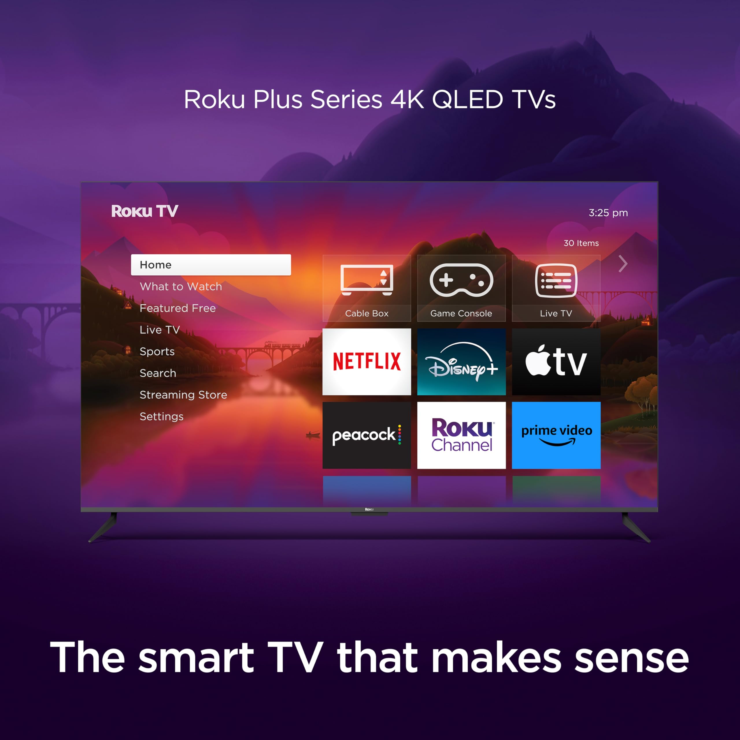 Roku Smart Tv � 65 Inch Plus Series 4K Qled Rokutv With Roku Voice Remote Pro, Dolby Vision, Striking 4K Resolution, Automatic Brightness, & Seamless Streaming � Live Local News & Sports