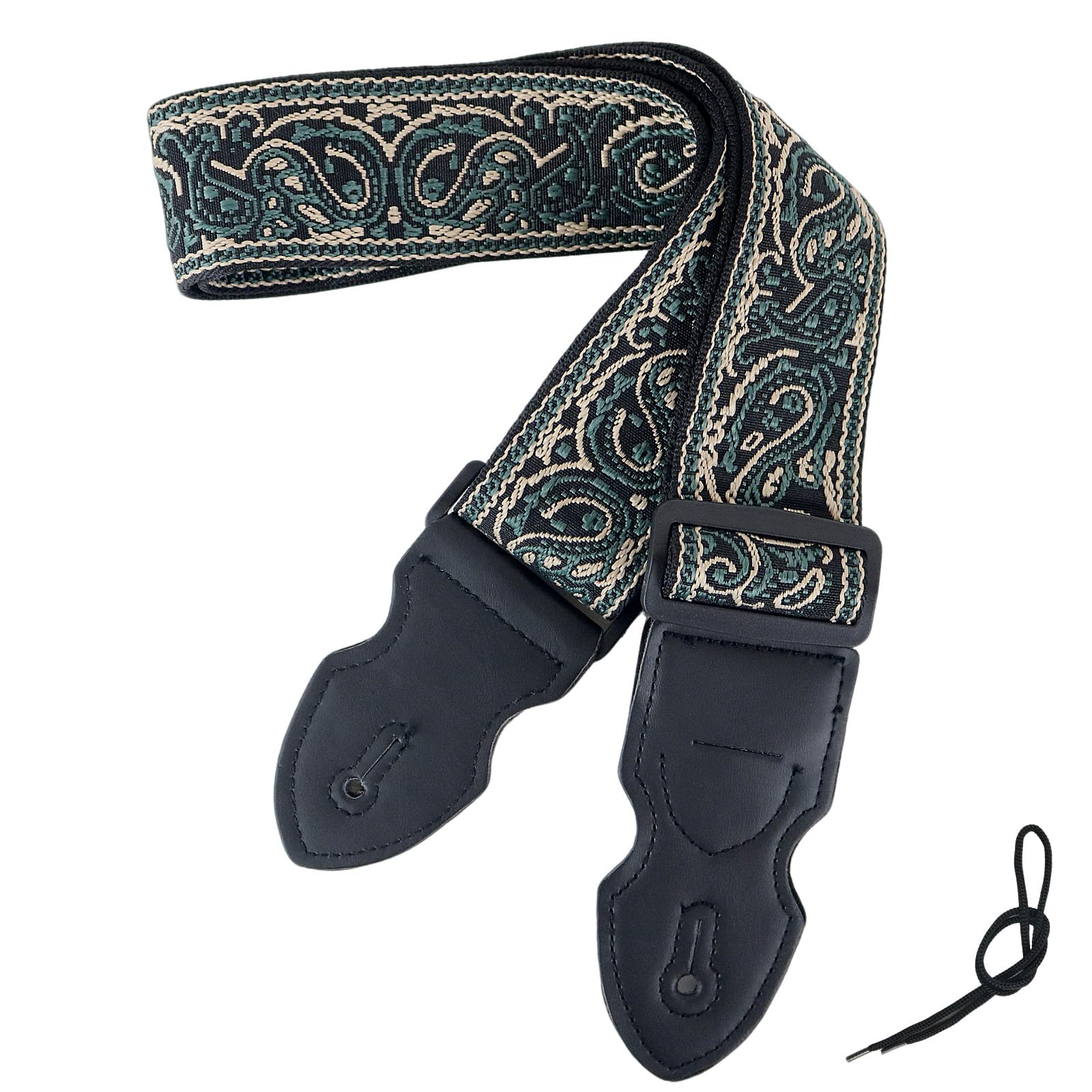 WaClaw Guitar Strap, Adjustable Strap, Set for Bass/Electric/ukulele/Acoustic Guitars, Fashion Boho Embroidered Adjustable Strap