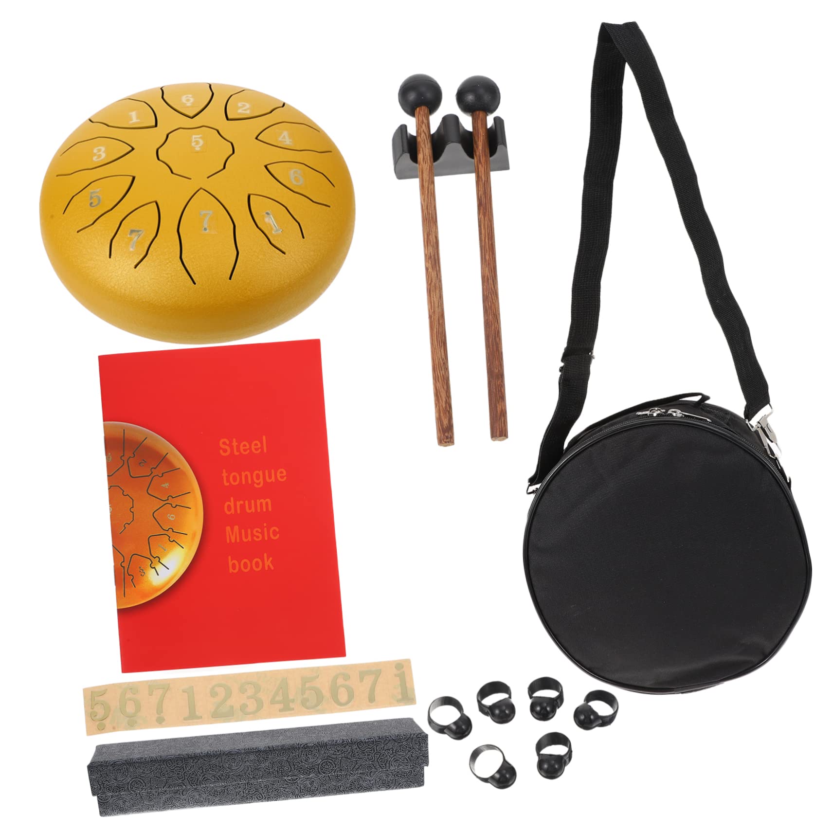 Milisten 1 Set Steel Tongue Drum Ethereal Drum Mini Drum Set Yoga Tank Meditation Knocking Drum Hand Drum In Metal Small Hand Dr