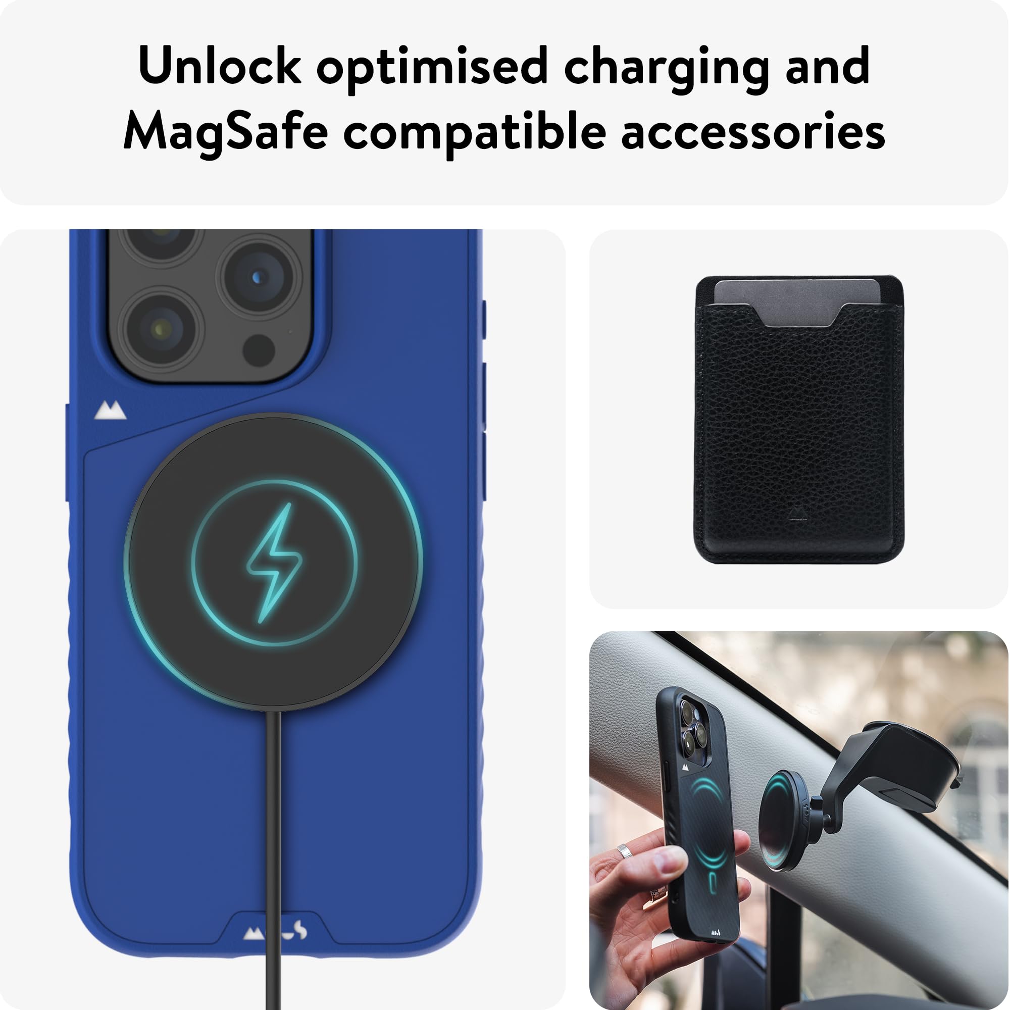 Mous Case For Iphone 15 Pro Max Magsafe Compatible   Limitless 5.0   Atlantic Blue   Protective Iphone 15 Pro Max Case   Shockpr