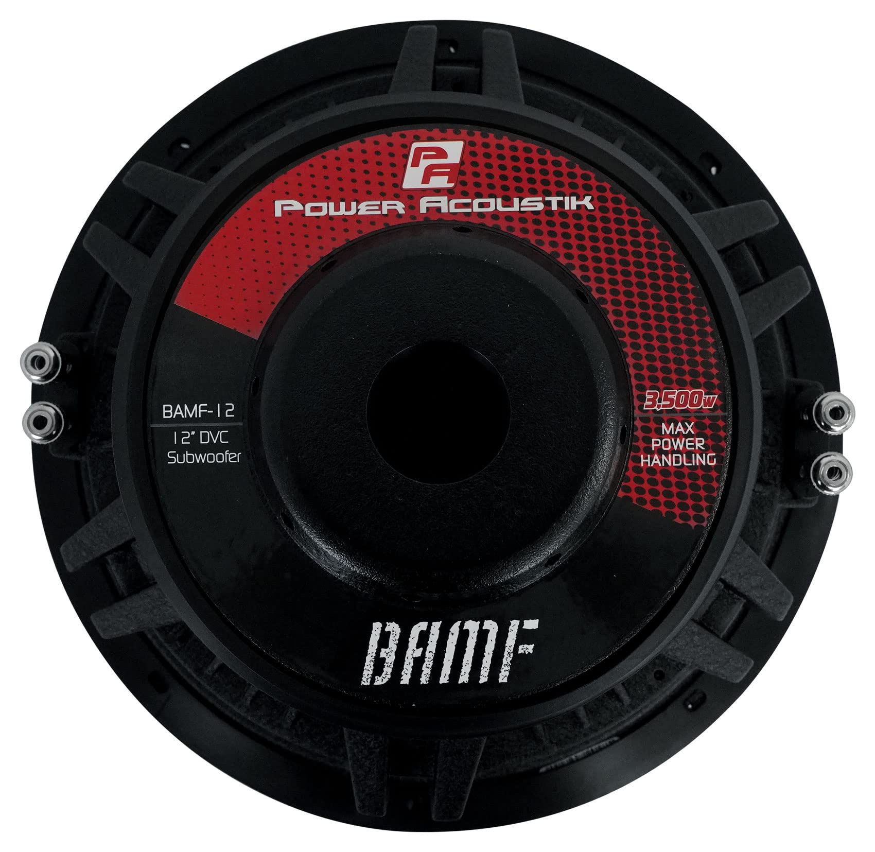 Power Acoustik Bamf 122 Bumper 122 Subwoofer 3500 Watts 12 Inches Dual Suspension,Black