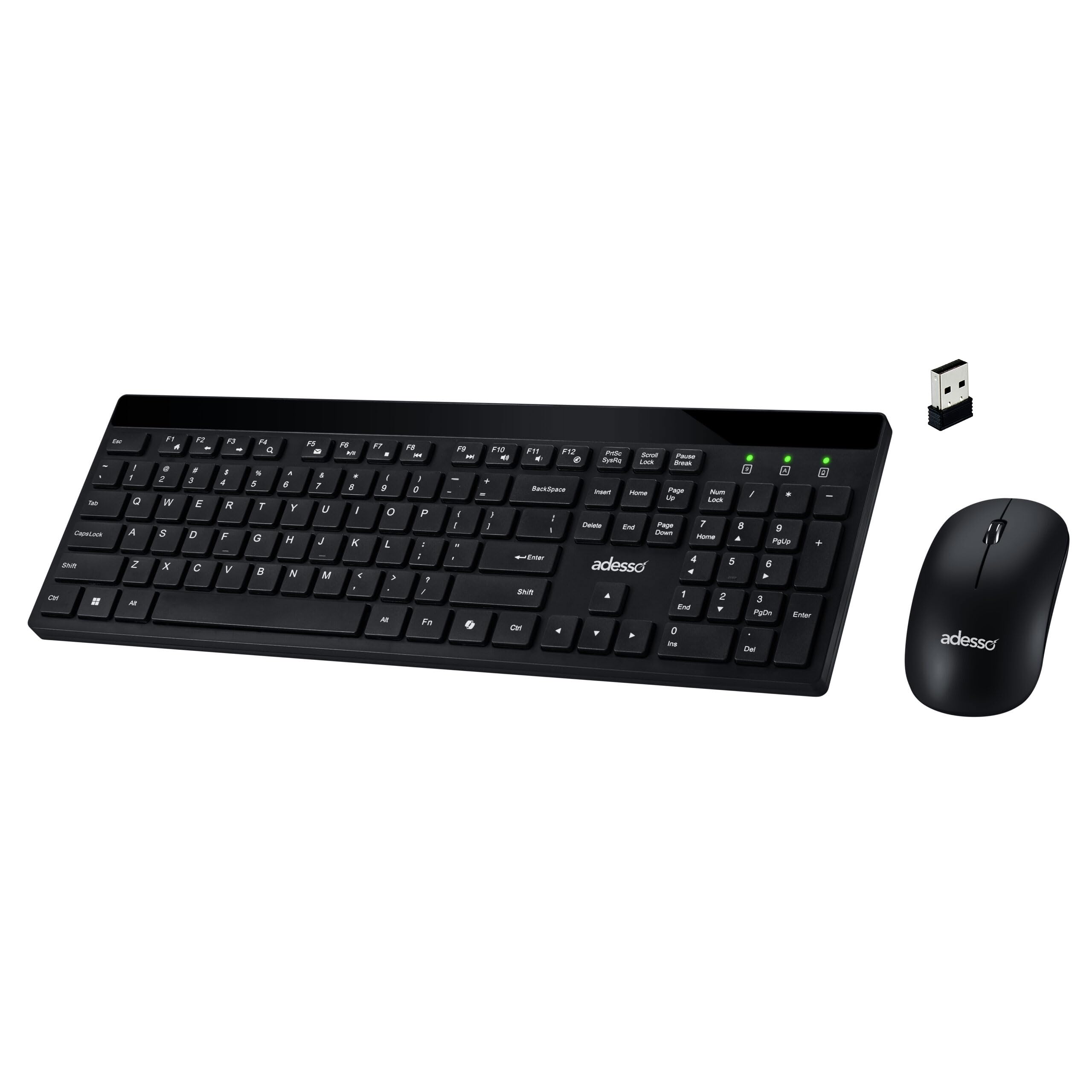 The Adesso Wkb-1400Cb Is A Sleek Wireless Low-Pro Le Keyboard And Mouse Combo Eq