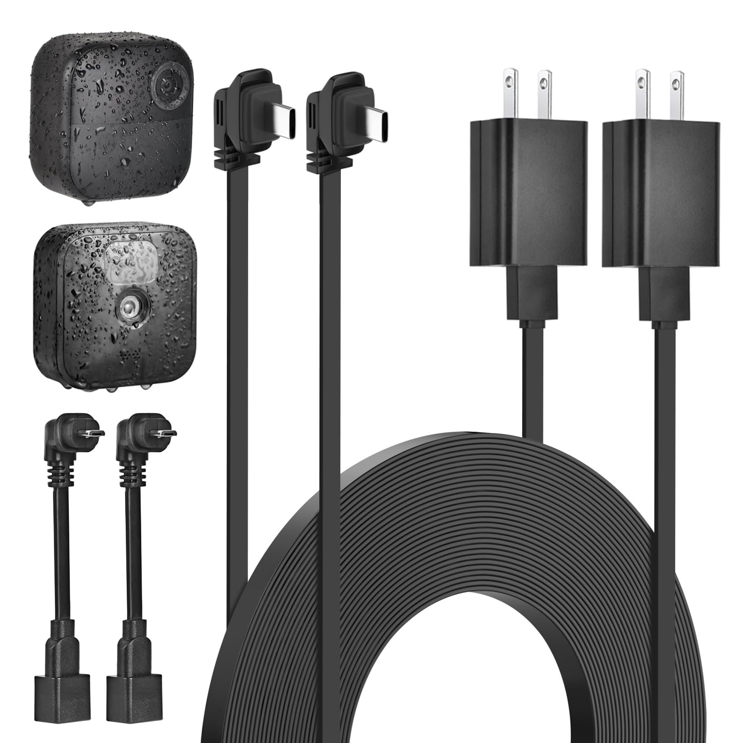 2Pack 25Ft/7.5M Power Adapter For Blink Outdoor 4 (4Th Gen)&(3Rd Gen)&Blink Xt2/Xt, Weatherproof Flat Extension Cable With Extra