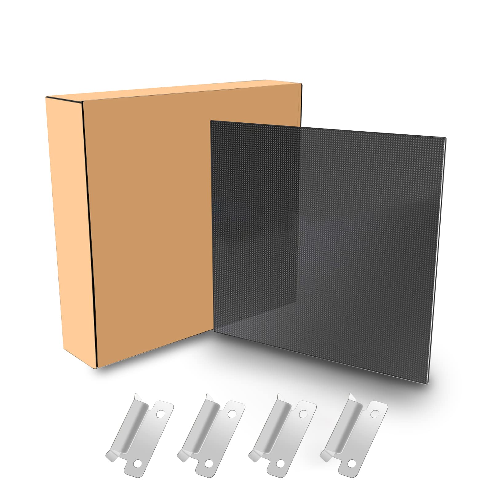 3D Printer Upgraded Tempered Glass Platform 3D Print Bed (220 X 220X4Mm) With 4Pcs Clips For 220X 220Mm 3D Printers Platform