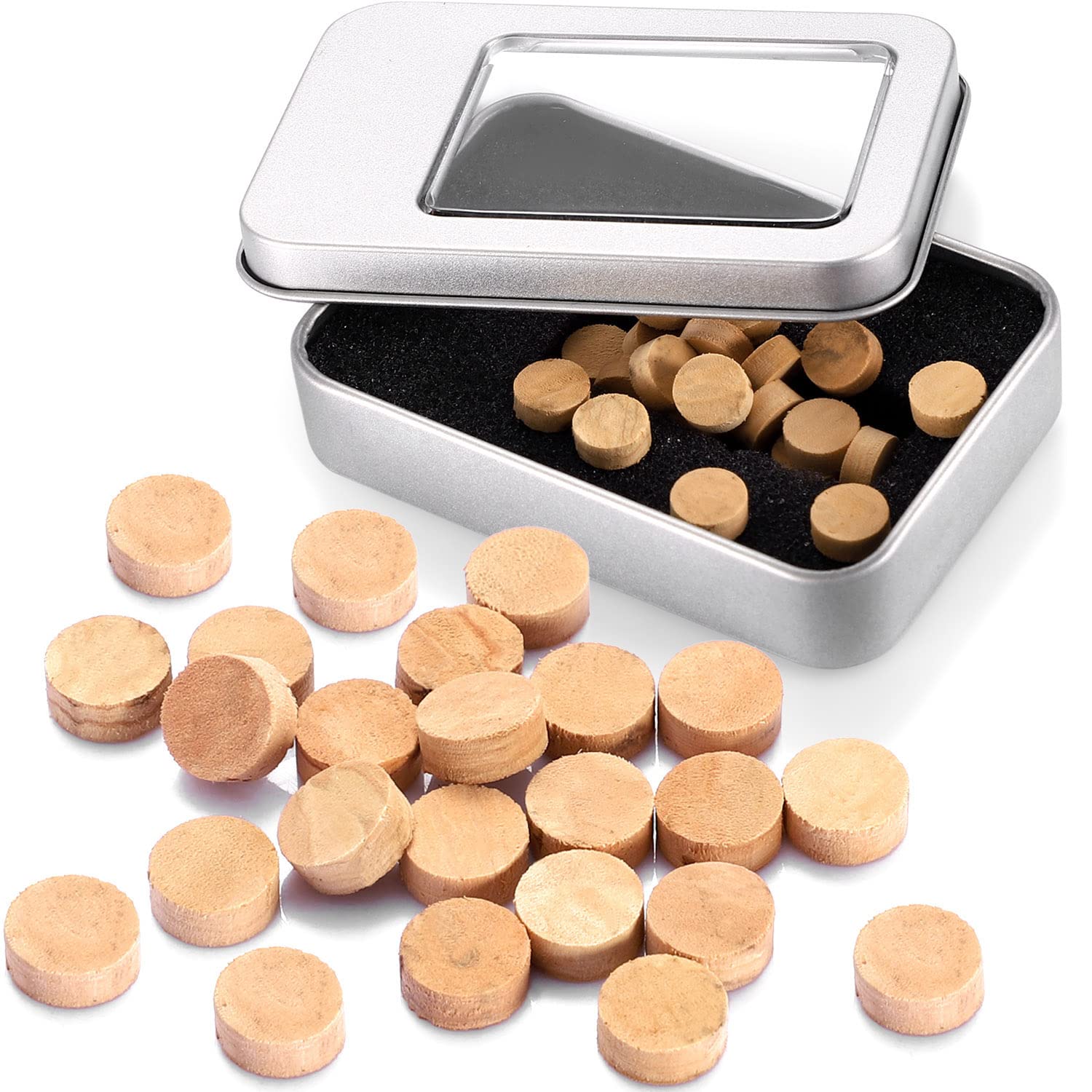 Facmogu 20Pcs Trumpet Spit Valve Cork, 9    4Mm Trombone Water Key Spit Valve Cork Pad With Storage Box, Bach Trumpet Corks Wate