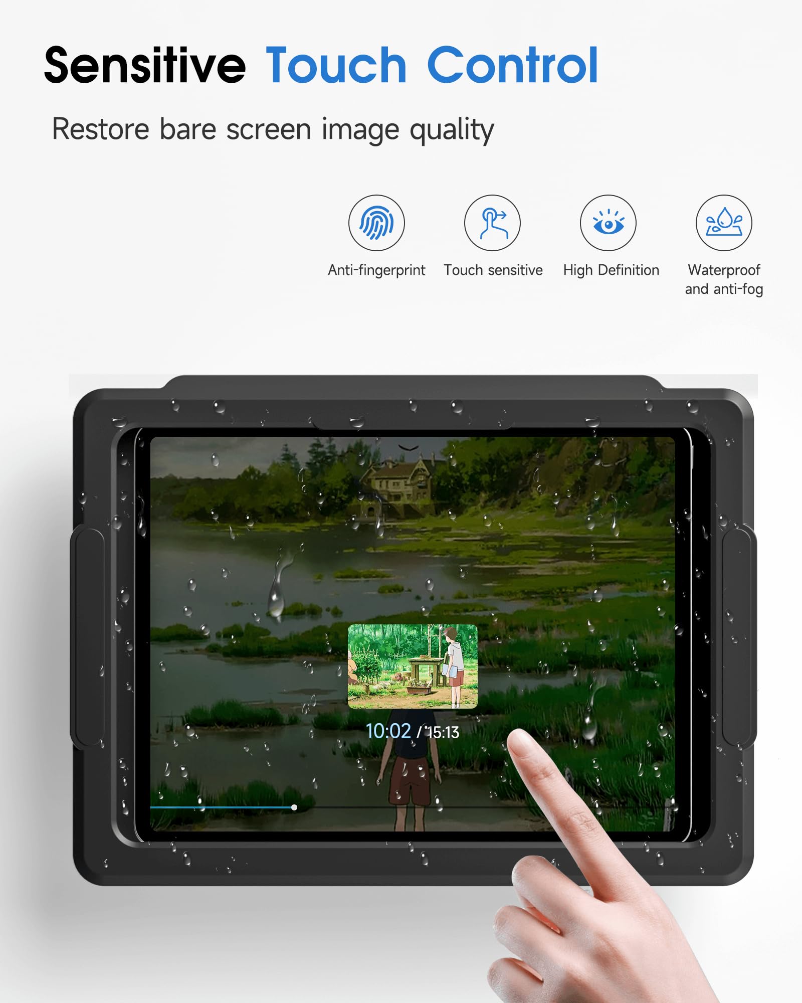 Mistriddle Shower Ipad Holder Waterproof With 480 Rotation Retractable Adjustable, Wall Mount Up To 11'', Shower Tablet Holder F