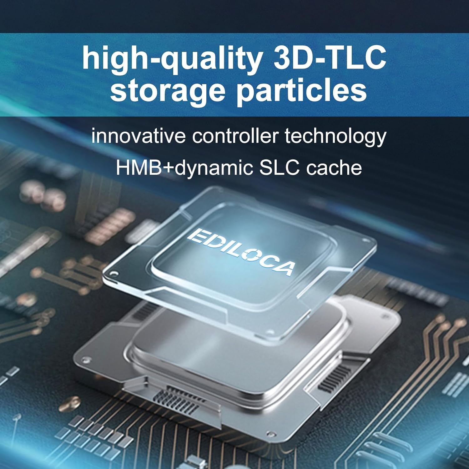Ediloca En870 Ssd 4Tb Pcie Gen4, Up To 7450Mb/S, 3D Tlc Nand Flash, Nvme M.2 2280, Dynamic Slc Cache, Internal Solid State Drive