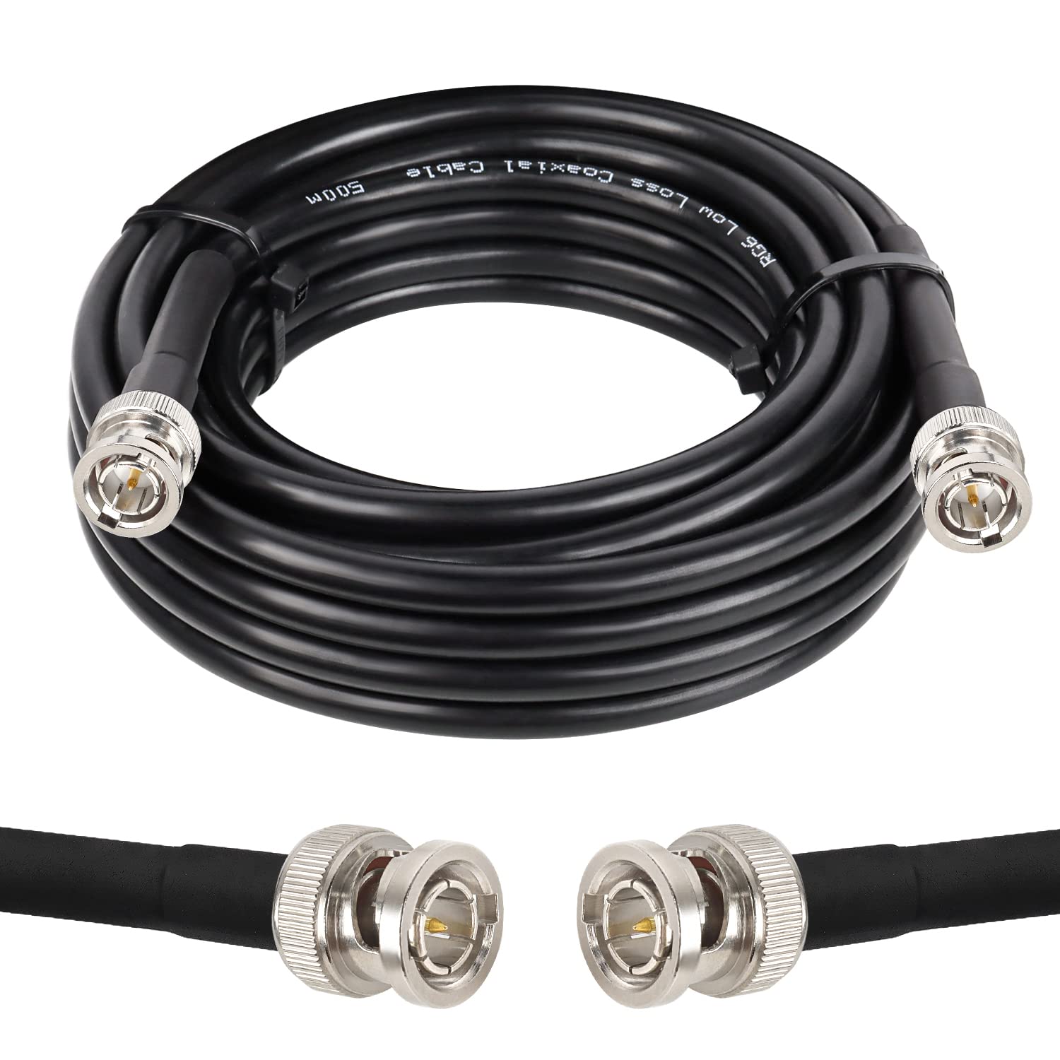 Xrds  Rf Sdi Cable 15Ft, Hd Sdi Cable 75 Ohm Bnc Male To Bnc Male Video Coaxial Cable For Video Surveillance Camera Cctv System