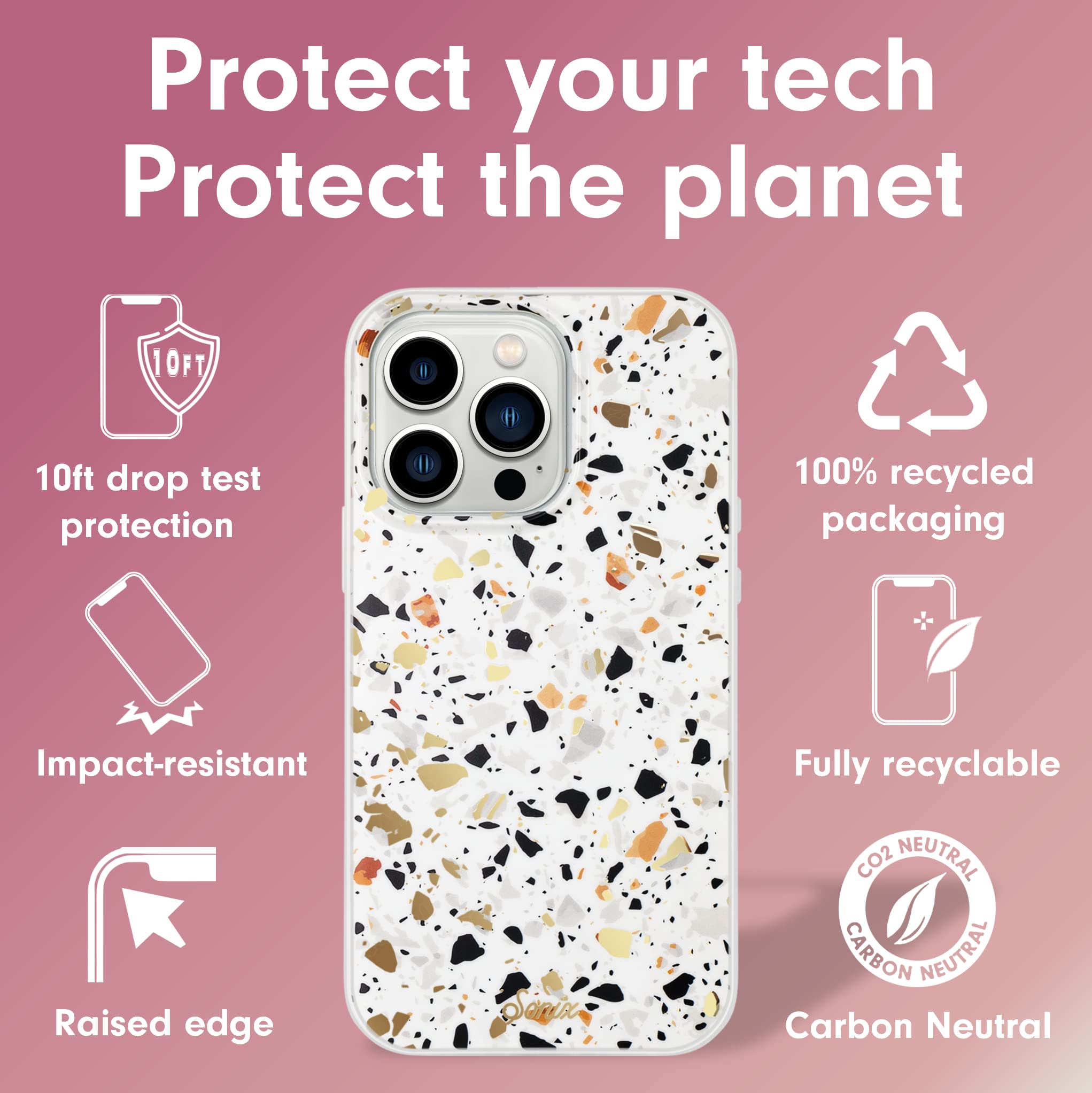 Sonix Case For Iphone 13 Pro | Compatible With Magsafe | 10Ft Drop Tested | Confetti Terrazzo