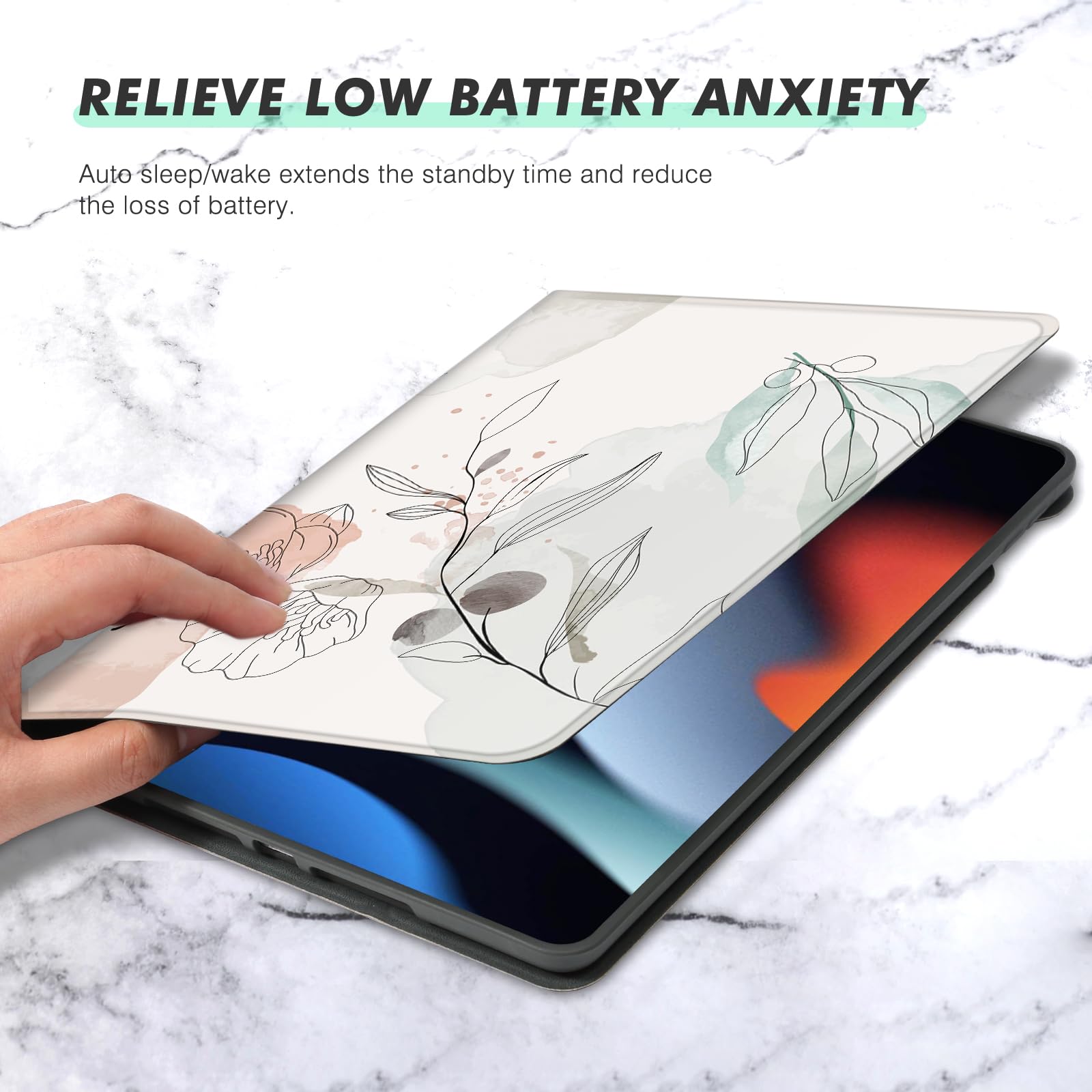 Azmyeuo Cover For Ipad 9Th/8Th/7Th Generation, Case For 10.2 Inch Ipad 9Th/8Th/7Th Generation 2021/2020/2019   Premium Folio Sta