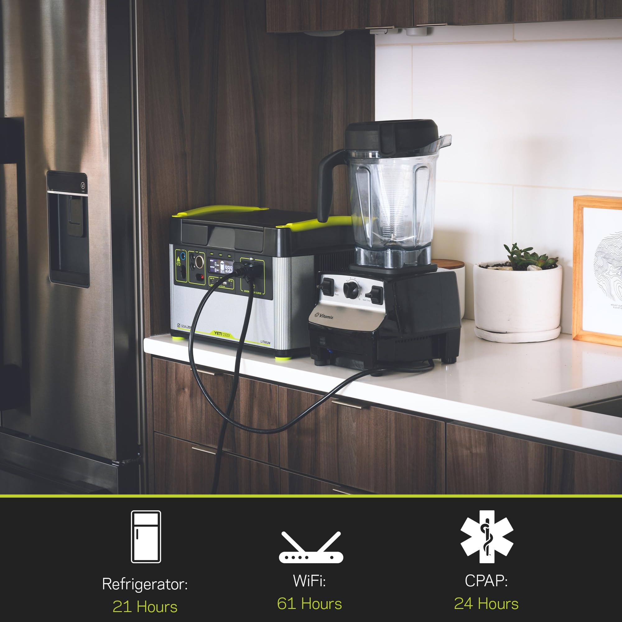 Goal Zero Yeti Portable Power Station - Yeti 1500X W/ 1,516 Watt Hours Battery Capacity, Usb Ports & Ac Inverter - Rechargeable