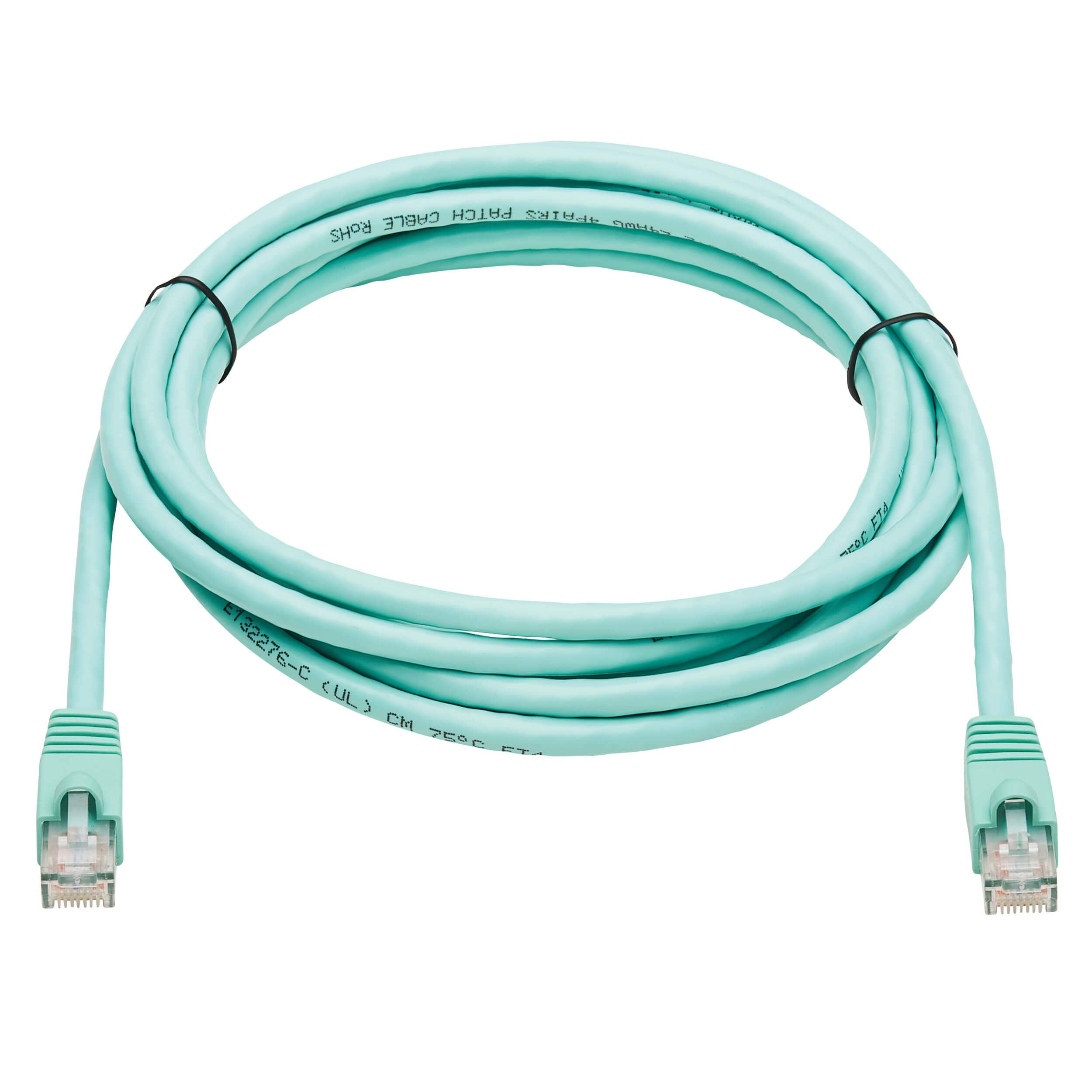 Tripp Lite Cat6A 10G Ethernet Cable, Snagless Molded Utp Network Patch Cable (Rj45 M/M), Aqua, 10 Feet / 3 Meters, Manufacturer'