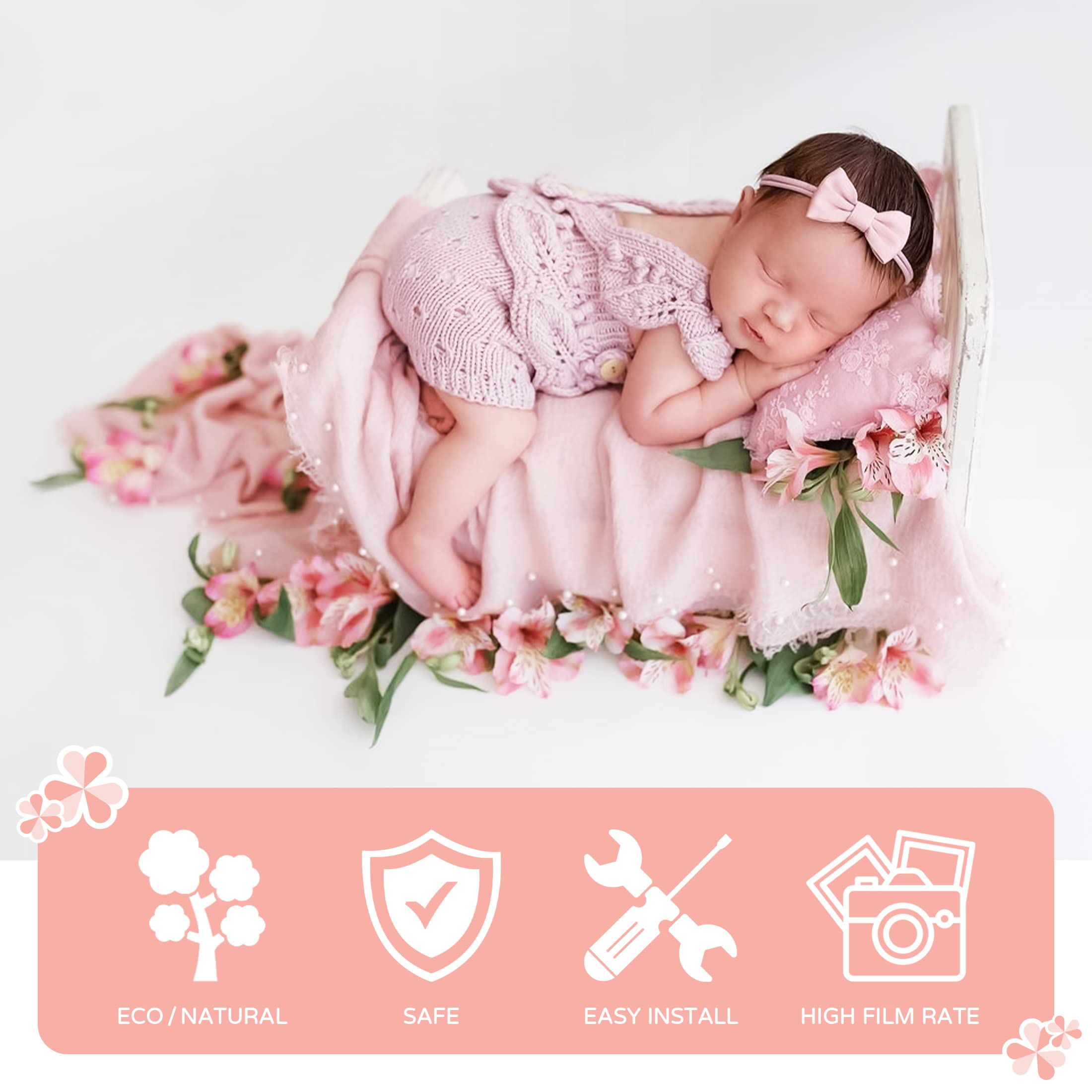 Newborn Photography Props Wooden Bed - Baby Photoshoot Props Doll White Wood Mini Bed For Photography Baby Make The Old Style Ph