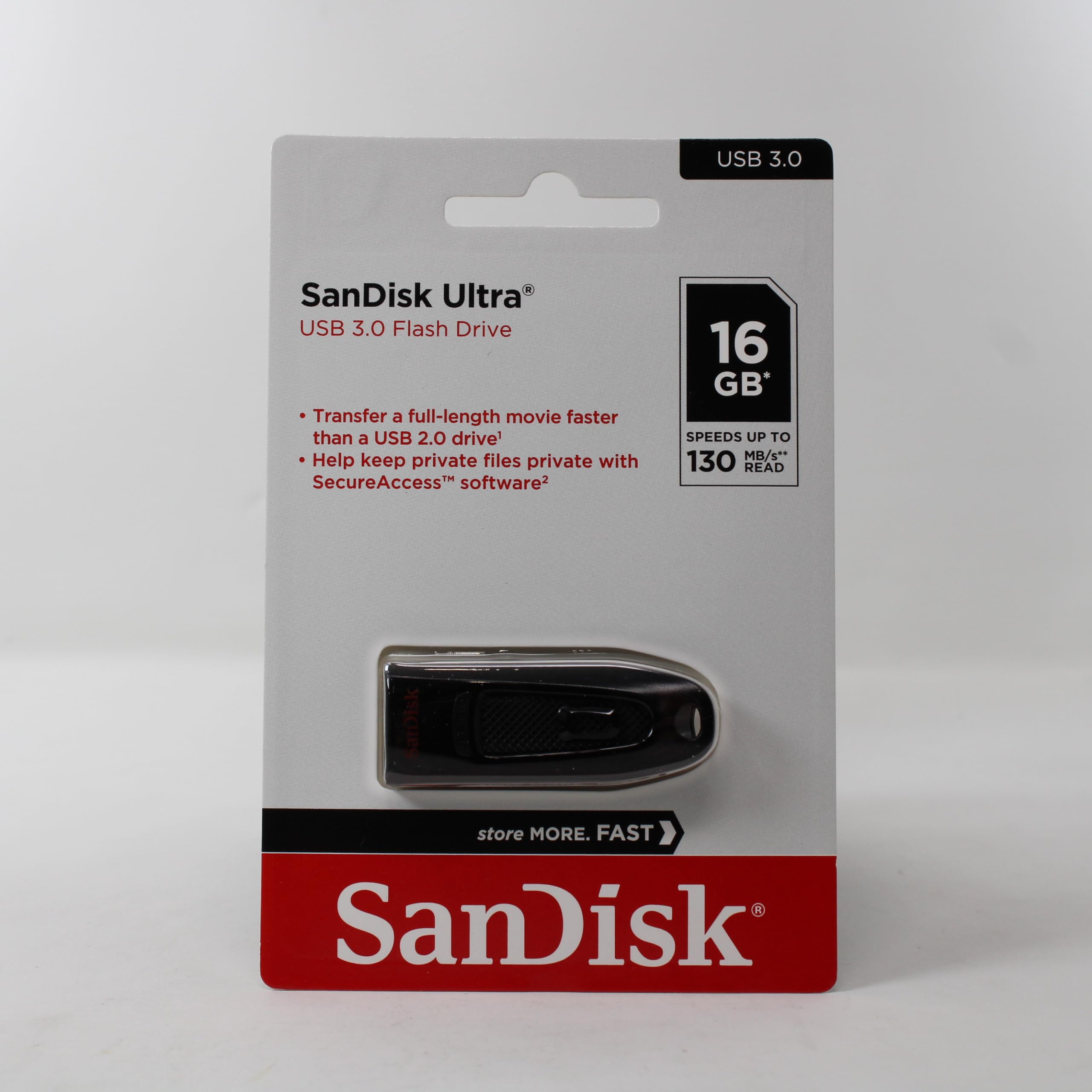Sandisk Ultra 16 Gb Usb 3.0 Flash Drive Up To 100Mb/S- Old Eol Model