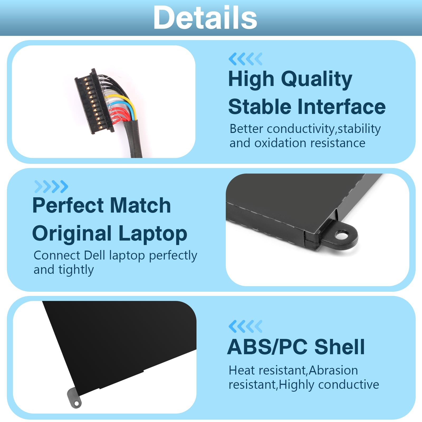 Mafacbac Dxgh8 7.6V 52Wh Laptop Battery: Replacement For Dell Xps 13 9370 9380 7390 Inspiron 13 7000 7391 2 In 1 5390 5391 Xps13